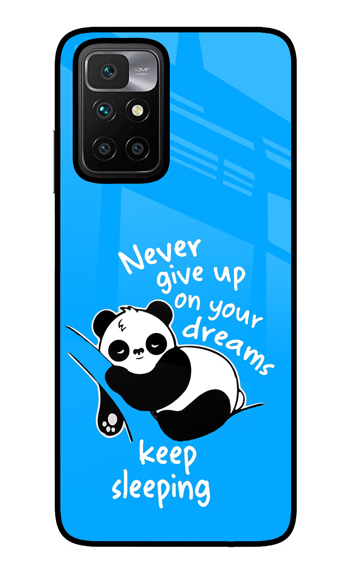 Keep Sleeping Redmi 10 Prime Back Cover - Keep Sleeping Redmi 10 Prime Glass Case Back Cover by Casekaro Keep Sleeping Redmi 10 Prime Glass Case Back Cover by Casekaro