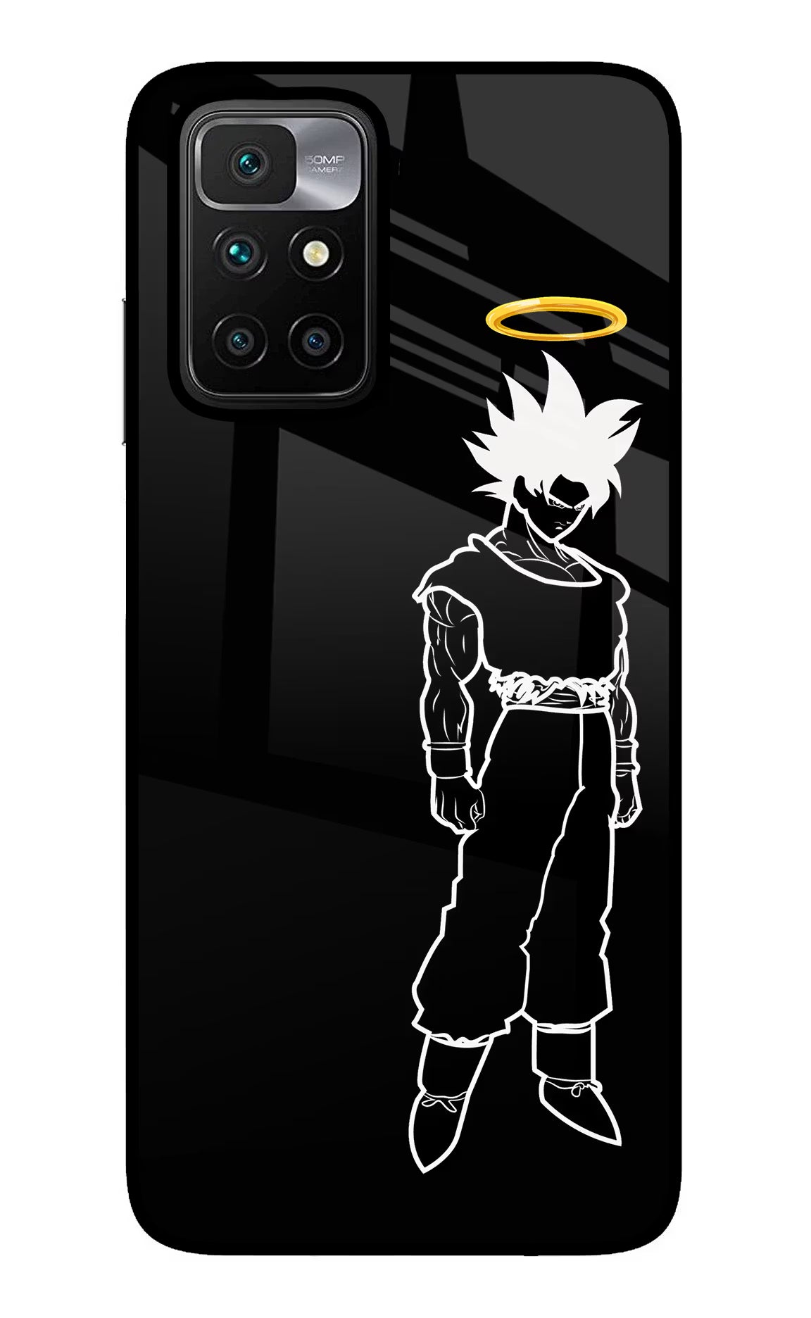 DBS Character Redmi 10 Prime Back Cover - DBS Character Redmi 10 Prime Glass Case Back Cover by Casekaro DBS Character Redmi 10 Prime Glass Case Back Cover by Casekaro