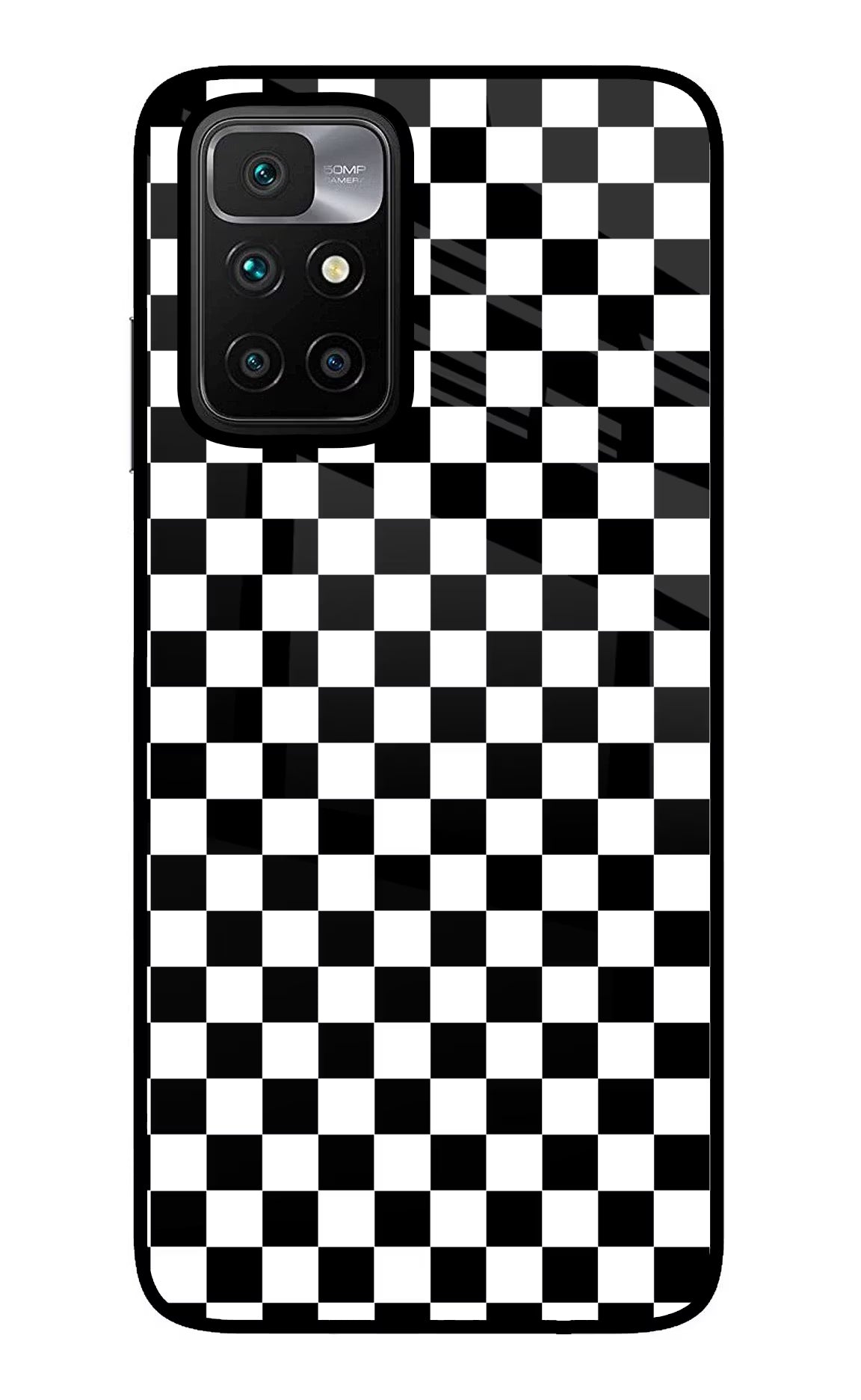 Chess Board Redmi 10 Prime Back Cover - Chess Board Redmi 10 Prime Glass Case Back Cover by Casekaro Chess Board Redmi 10 Prime Glass Case Back Cover by Casekaro