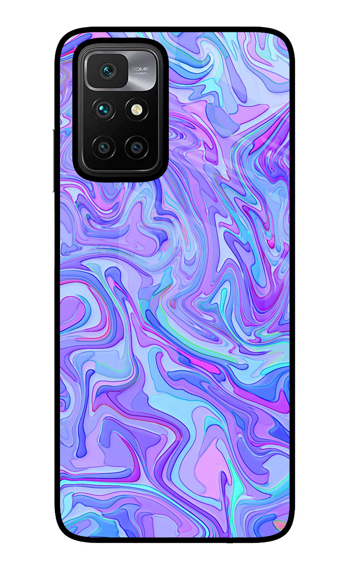 Glitter Redmi 10 Prime Back Cover - Glitter Redmi 10 Prime Glass Case Back Cover by Casekaro Glitter Redmi 10 Prime Glass Case Back Cover by Casekaro