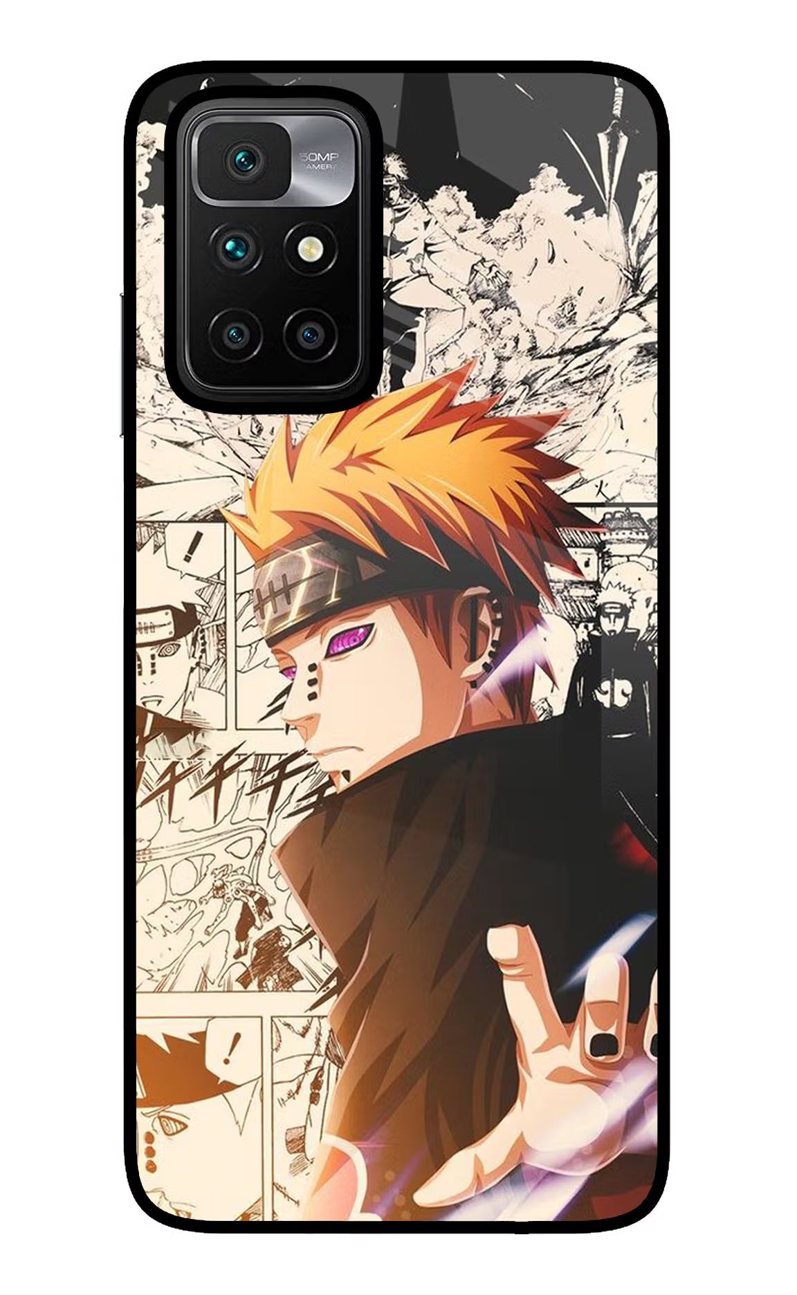 Pain Anime Redmi 10 Prime Back Cover - Pain Anime Redmi 10 Prime Glass Case Back Cover by Casekaro Pain Anime Redmi 10 Prime Glass Case Back Cover by Casekaro