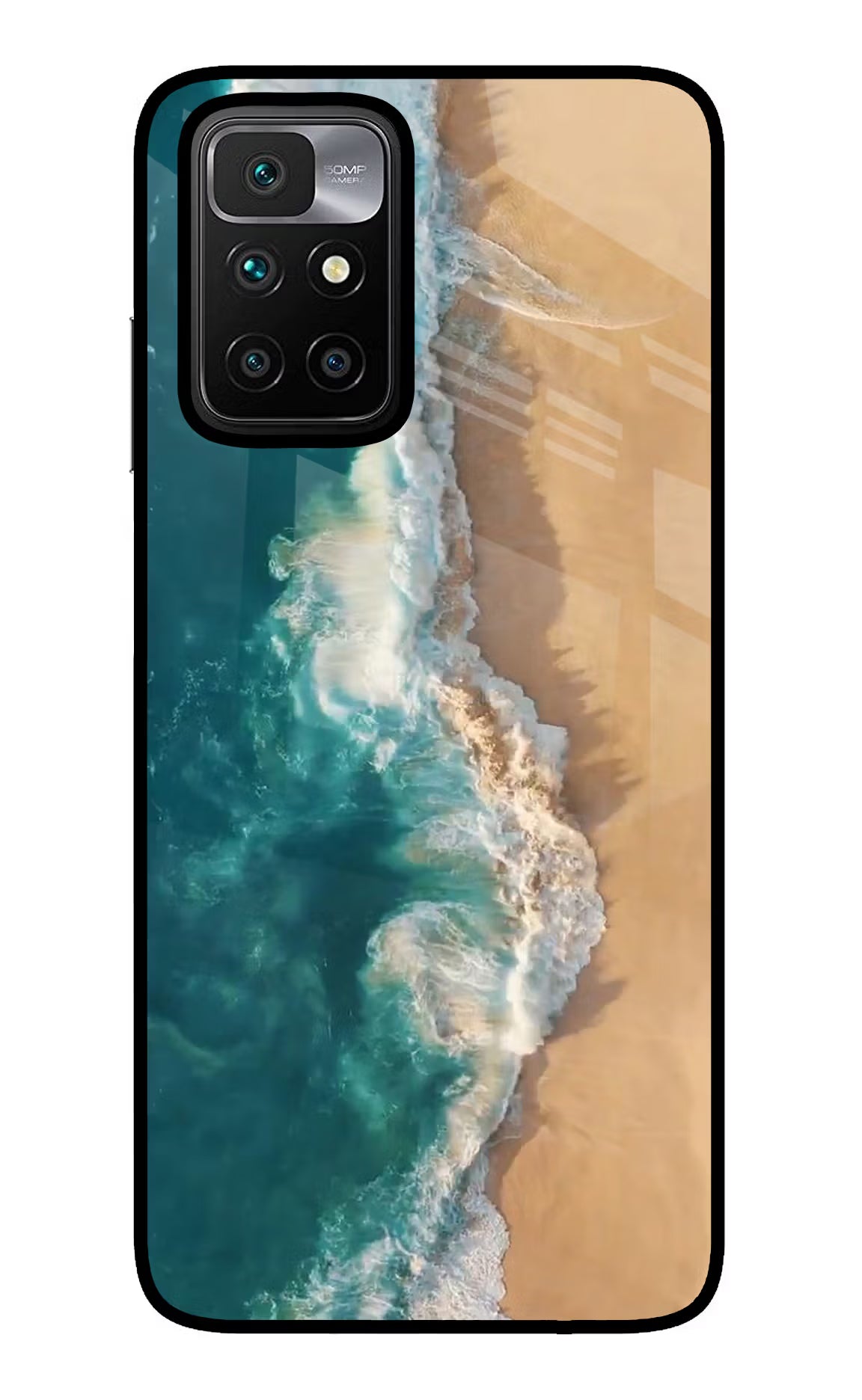 Ocean Beach Redmi 10 Prime Back Cover - Ocean Beach Redmi 10 Prime Glass Case Back Cover by Casekaro Ocean Beach Redmi 10 Prime Glass Case Back Cover by Casekaro