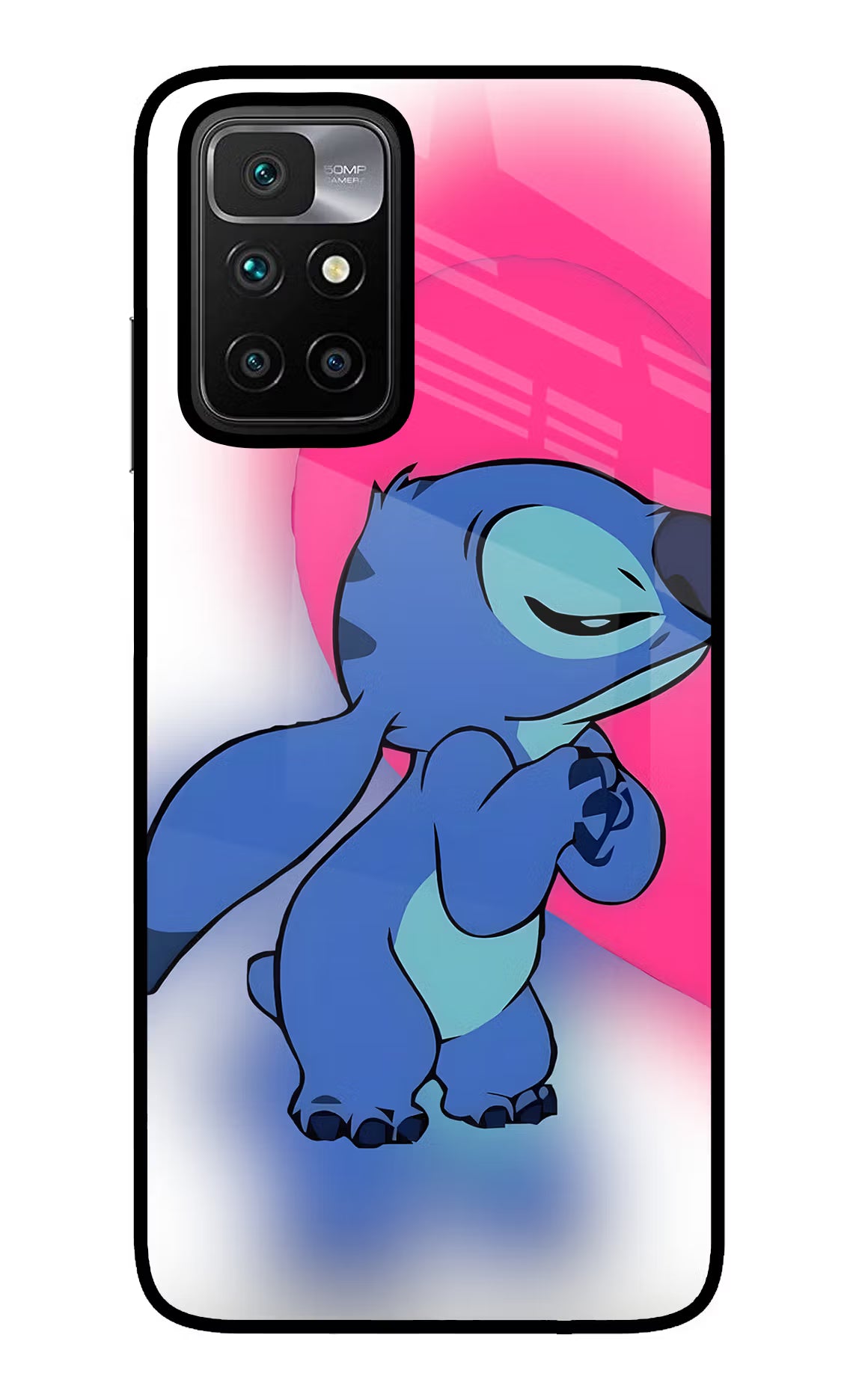 Stitch Hug Redmi 10 Prime Glass Case - Stitch Hug Redmi 10 Prime Glass Case Stitch Hug Redmi 10 Prime Glass Case