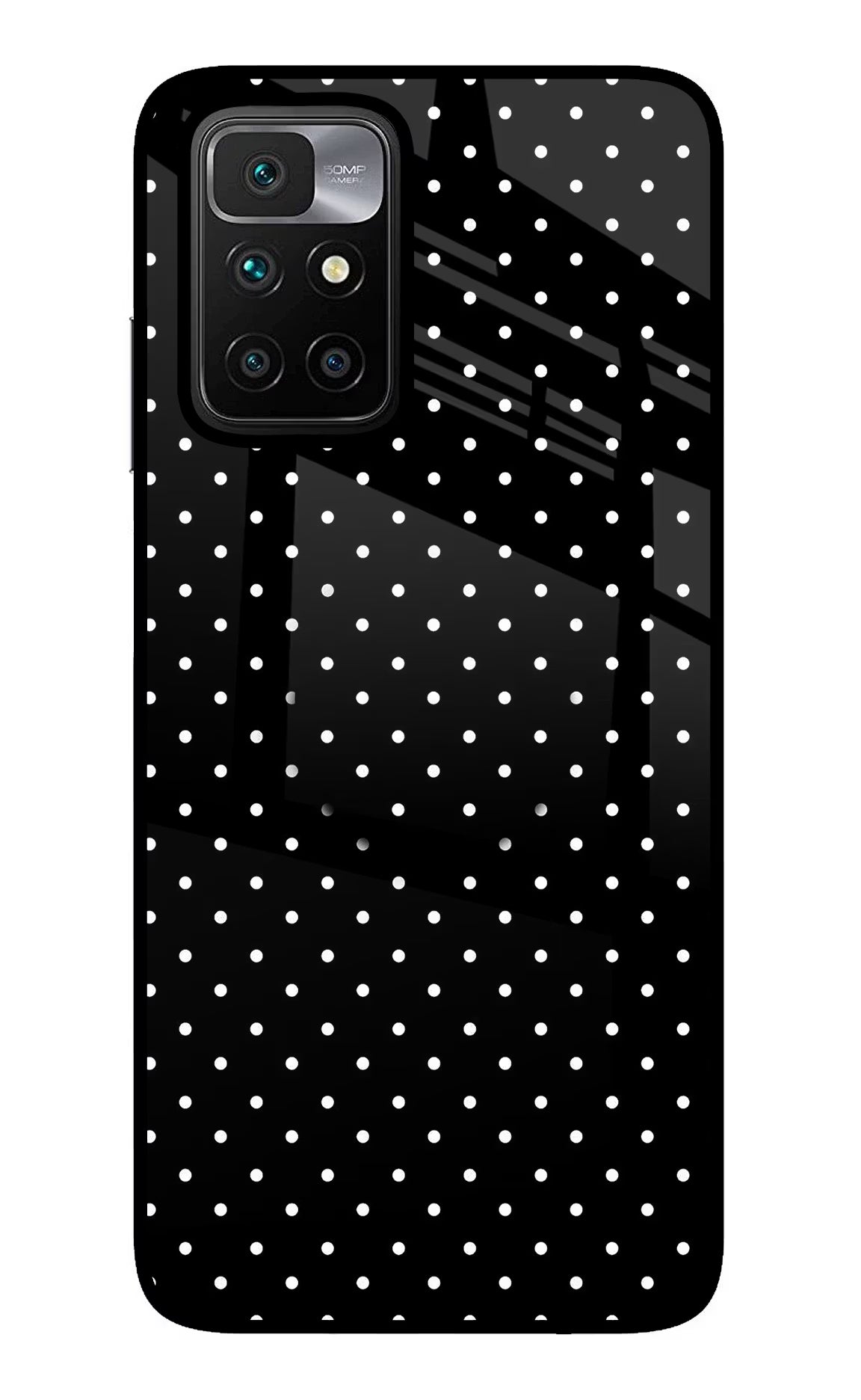 White Dots Redmi 10 Prime Glass Case - White Dots Redmi 10 Prime Glass Case White Dots Redmi 10 Prime Glass Case