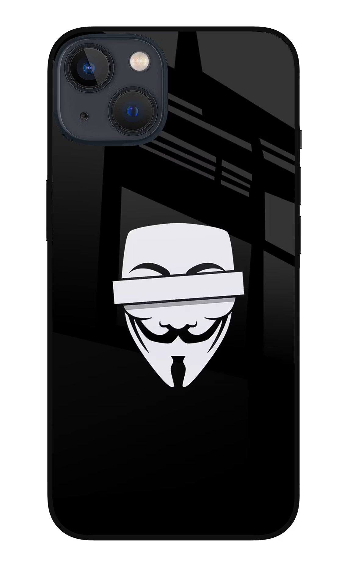 Anonymous Face iPhone 13 Glass Case - Anonymous Face iPhone 13 Glass Case Anonymous Face iPhone 13 Glass Case