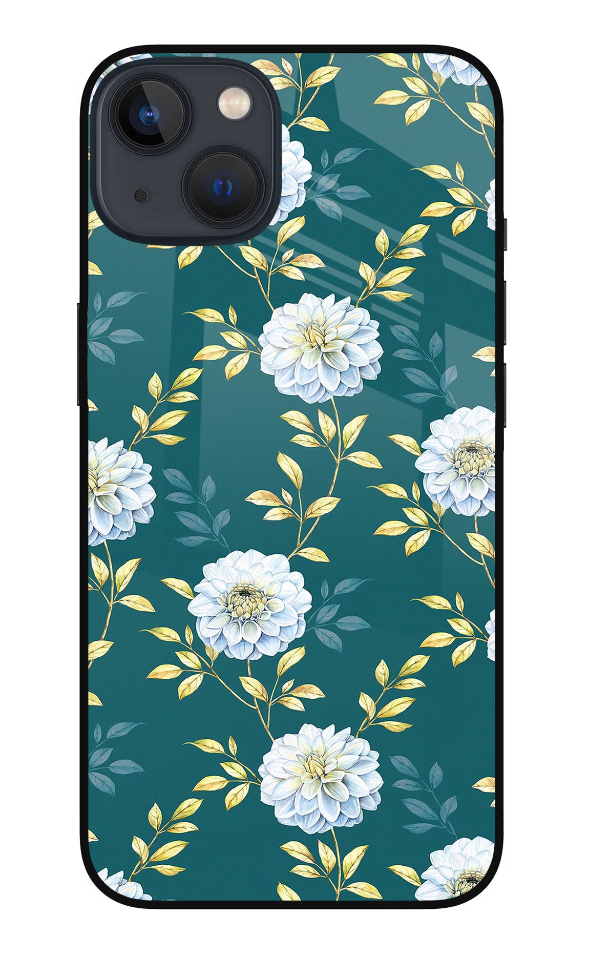 Flowers iPhone 13 Glass Case - Flowers iPhone 13 Glass Case Flowers iPhone 13 Glass Case