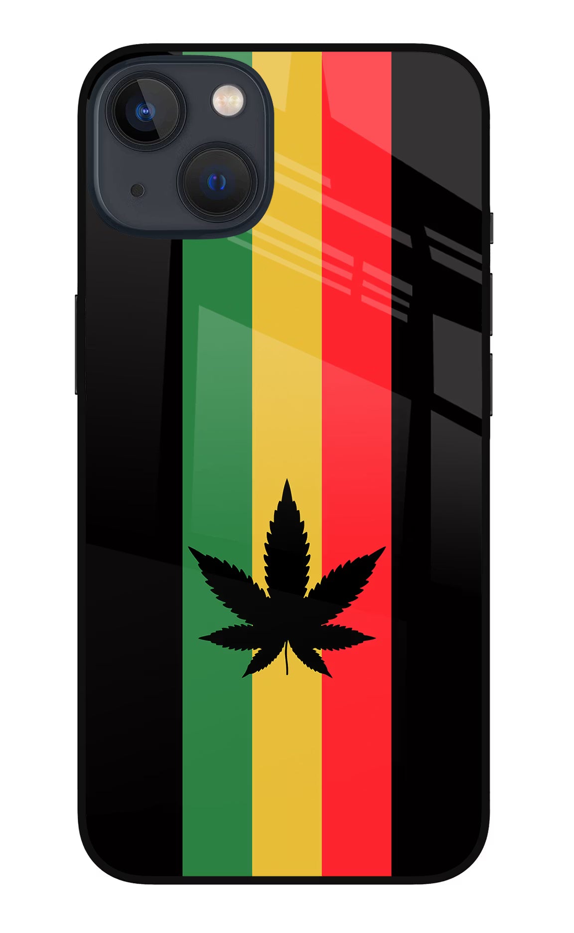 Weed Flag iPhone 13 Glass Case - Weed Flag iPhone 13 Glass Case Weed Flag iPhone 13 Glass Case
