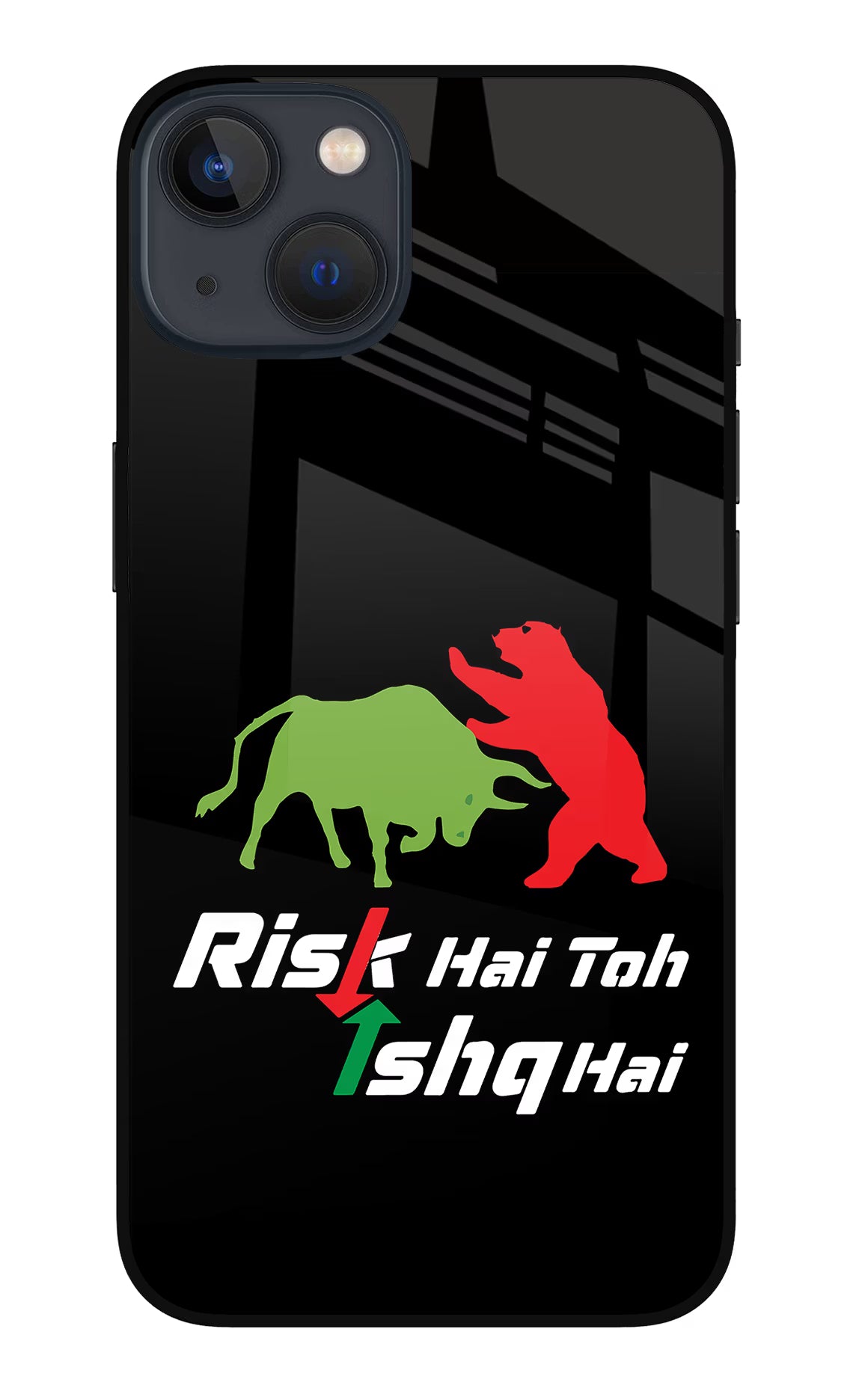 Risk Hai Toh Ishq Hai iPhone 13 Glass Case - Risk Hai Toh Ishq Hai iPhone 13 Glass Case Risk Hai Toh Ishq Hai iPhone 13 Glass Case