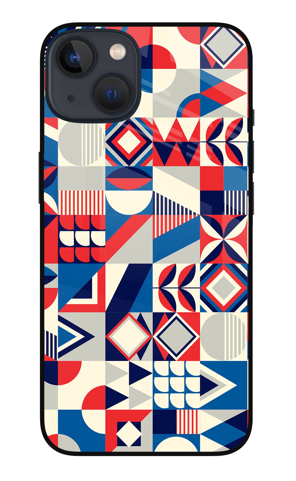 Colorful Pattern iPhone 13 Glass Case - Colorful Pattern iPhone 13 Glass Case Colorful Pattern iPhone 13 Glass Case
