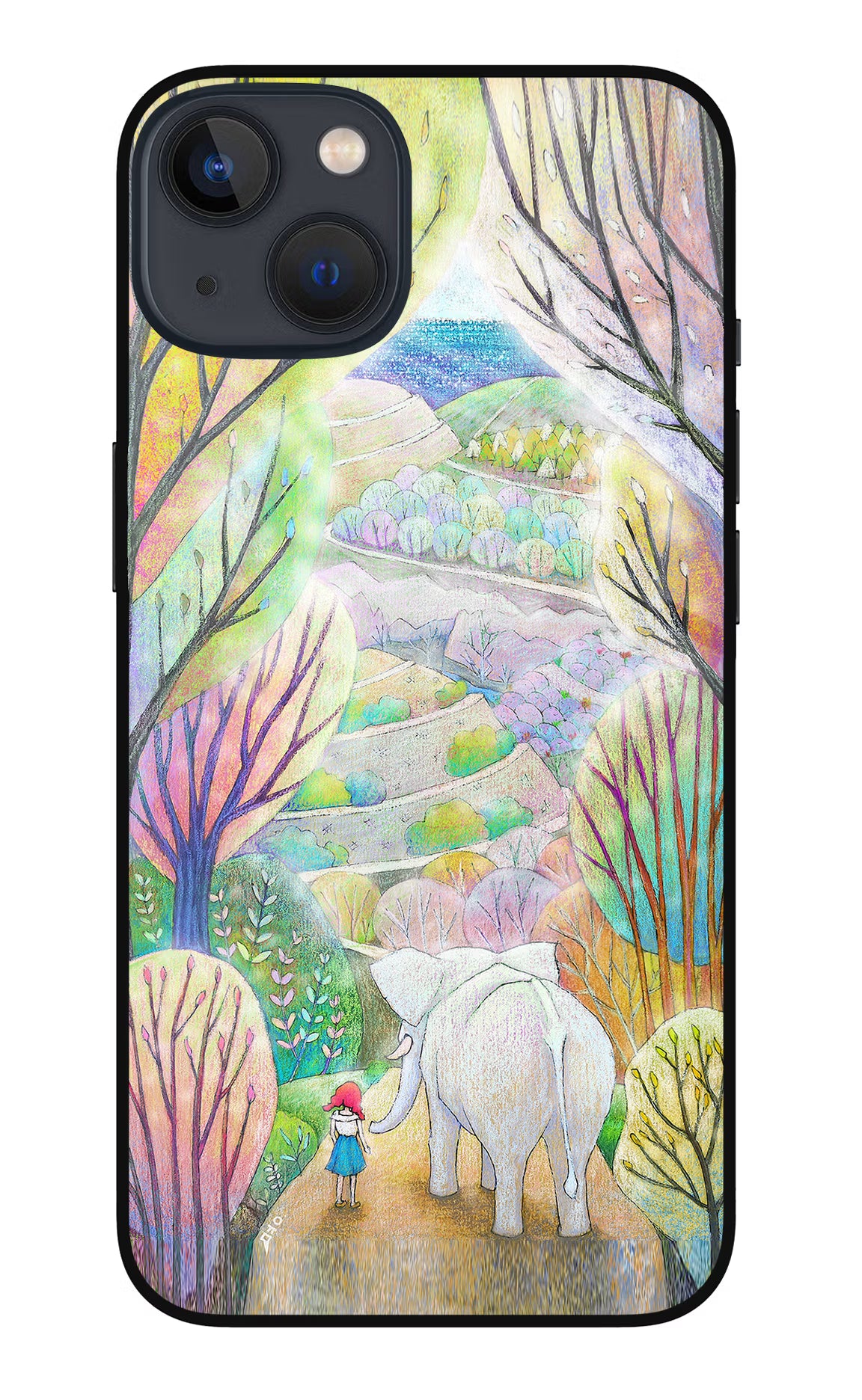 Nature Painting iPhone 13 Glass Case - Nature Painting iPhone 13 Glass Case Nature Painting iPhone 13 Glass Case