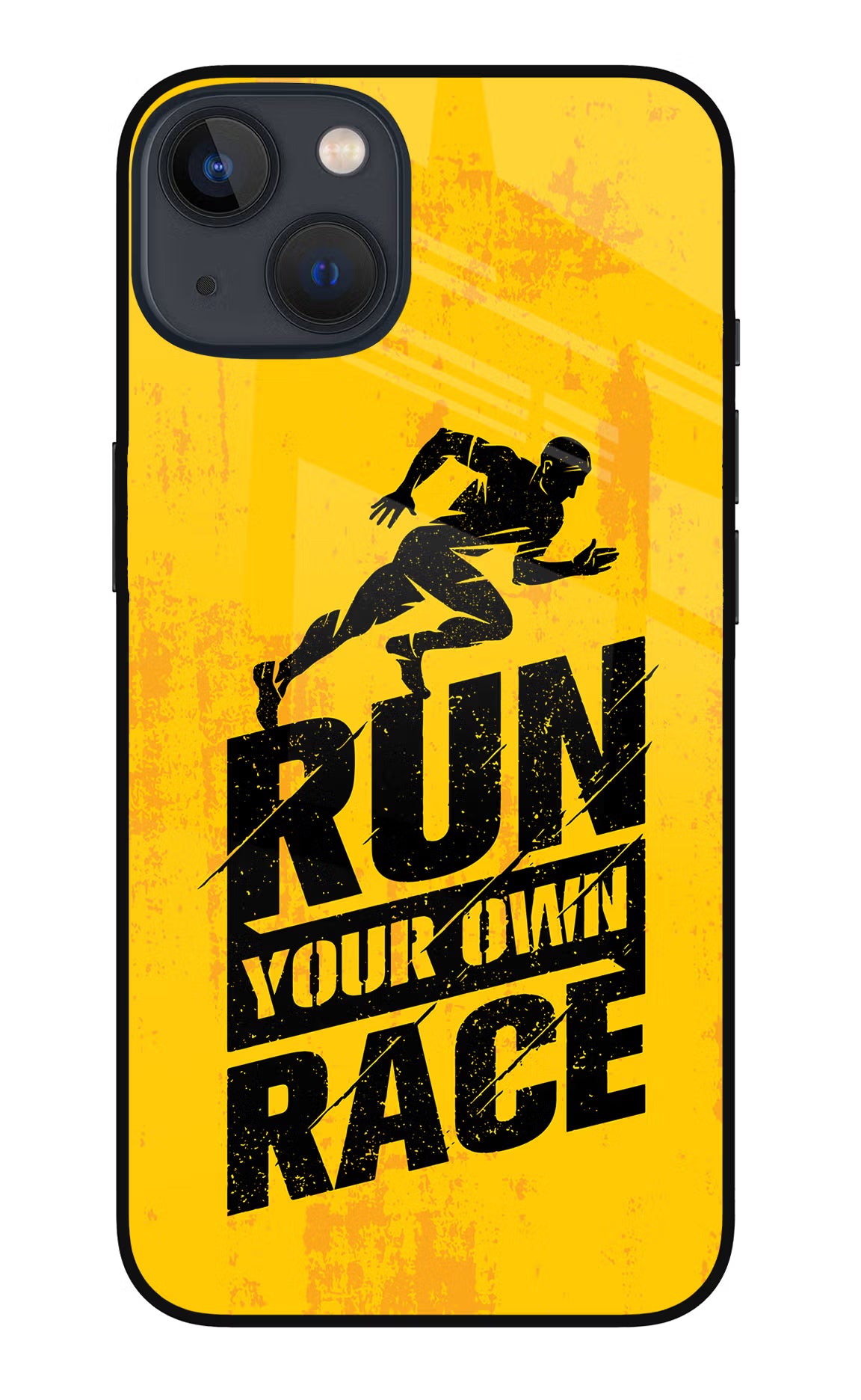 Run Your Own Race iPhone 13 Glass Case - Run Your Own Race iPhone 13 Glass Case Run Your Own Race iPhone 13 Glass Case
