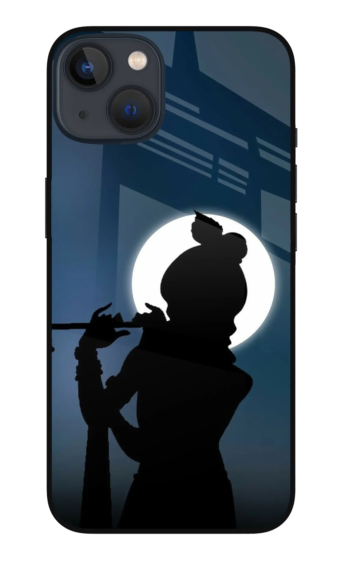 Shri Krishna Silhouette iPhone 13 Glass Case - Shri Krishna Silhouette iPhone 13 Glass Case Shri Krishna Silhouette iPhone 13 Glass Case