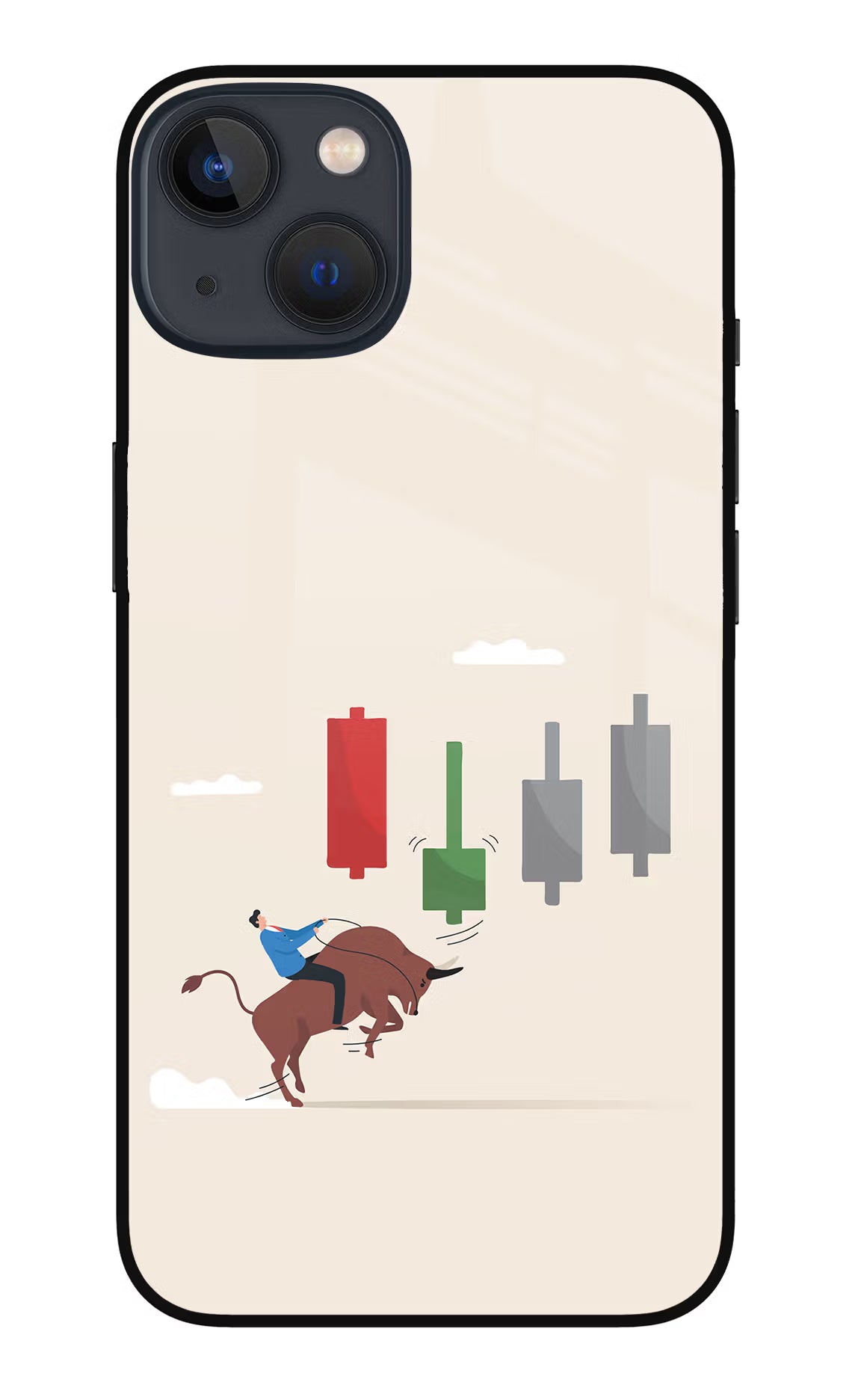 Bull Trading Momentum iPhone 13 Glass Case - Bull Trading Momentum iPhone 13 Glass Case Bull Trading Momentum iPhone 13 Glass Case