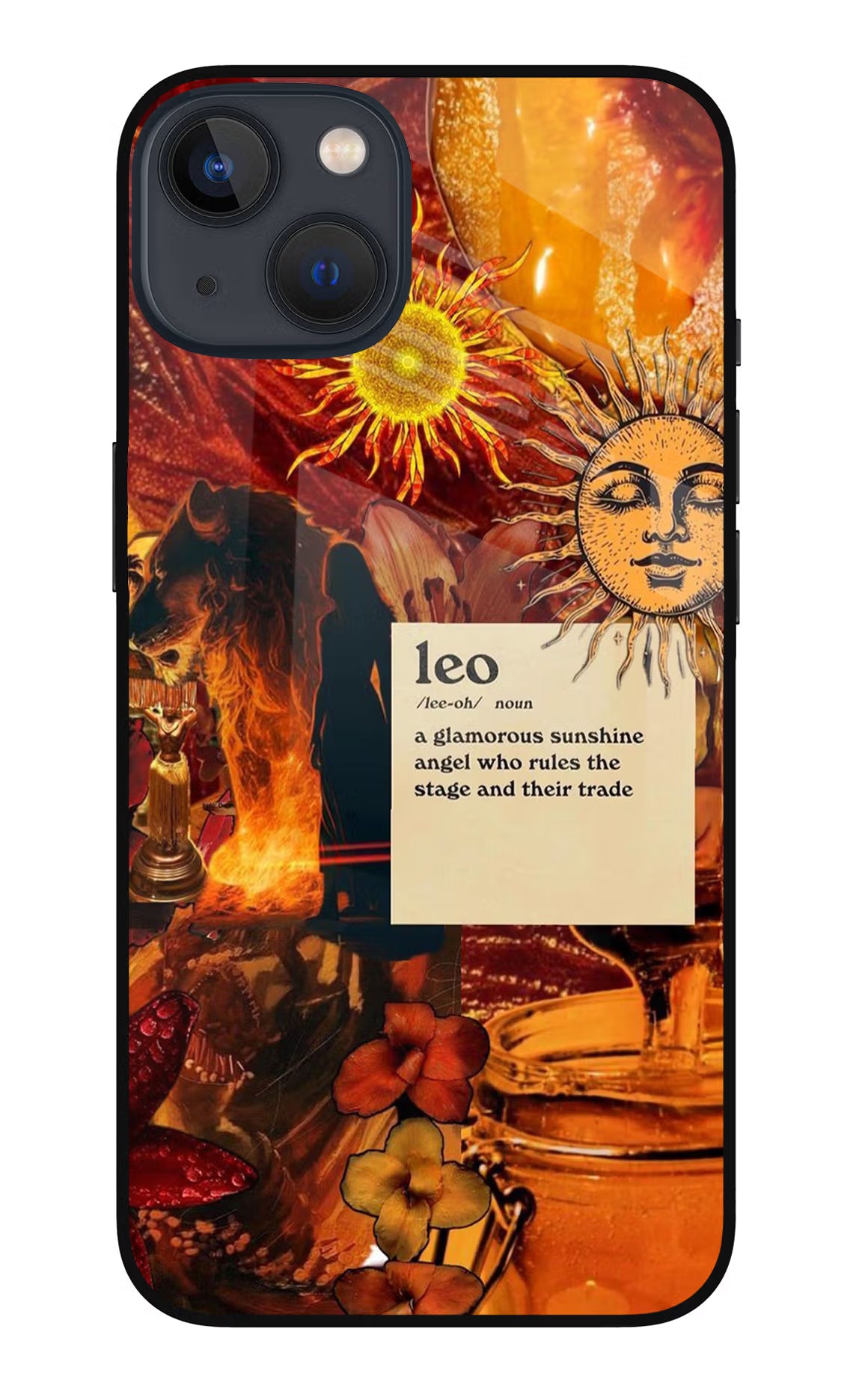 Leo Zodiac iPhone 13 Glass Case - Leo Zodiac iPhone 13 Glass Case Leo Zodiac iPhone 13 Glass Case