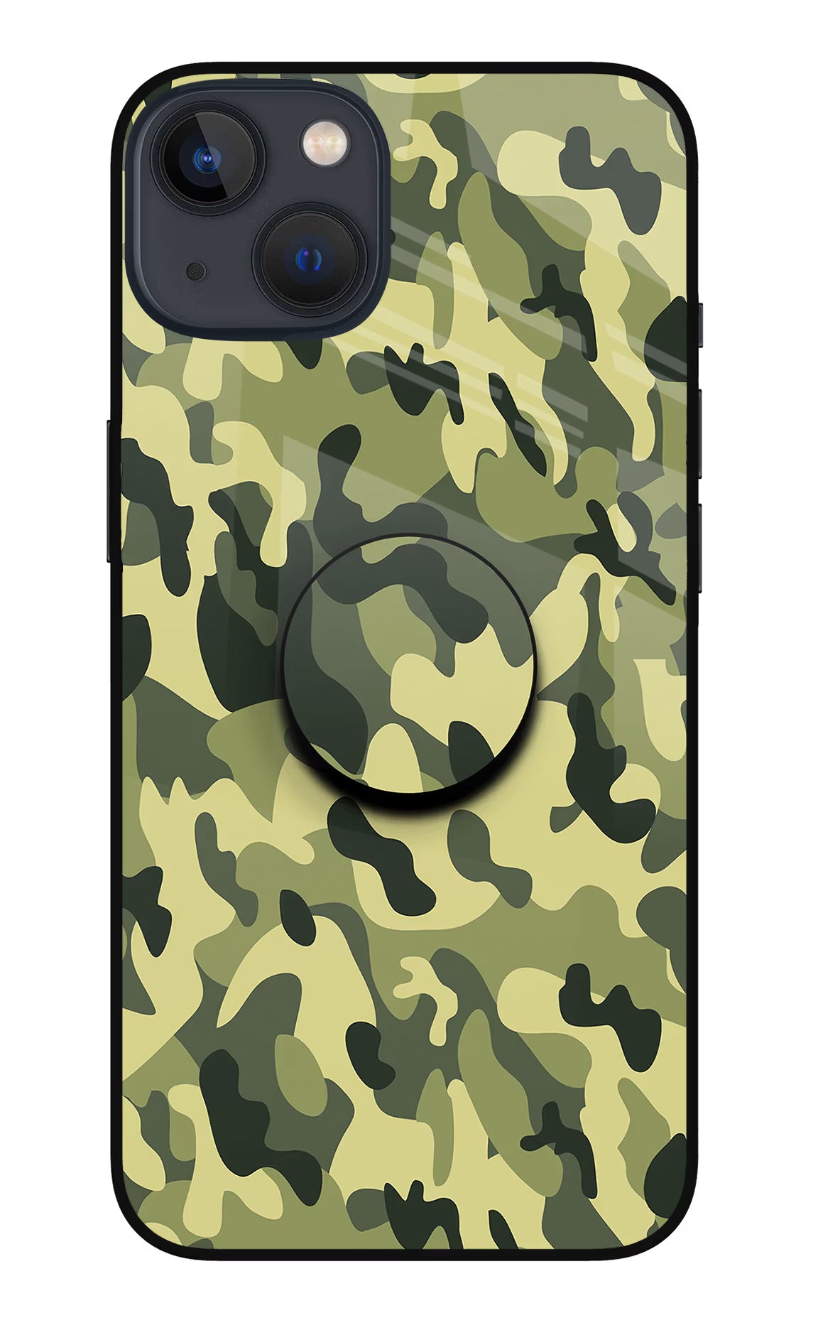 Camouflage iPhone 13 Glass Case - Camouflage iPhone 13 Glass Case Camouflage iPhone 13 Glass Case