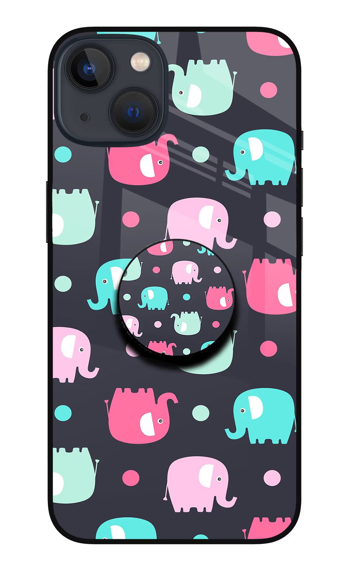 Baby Elephants iPhone 13 Glass Case - Baby Elephants iPhone 13 Glass Case Baby Elephants iPhone 13 Glass Case