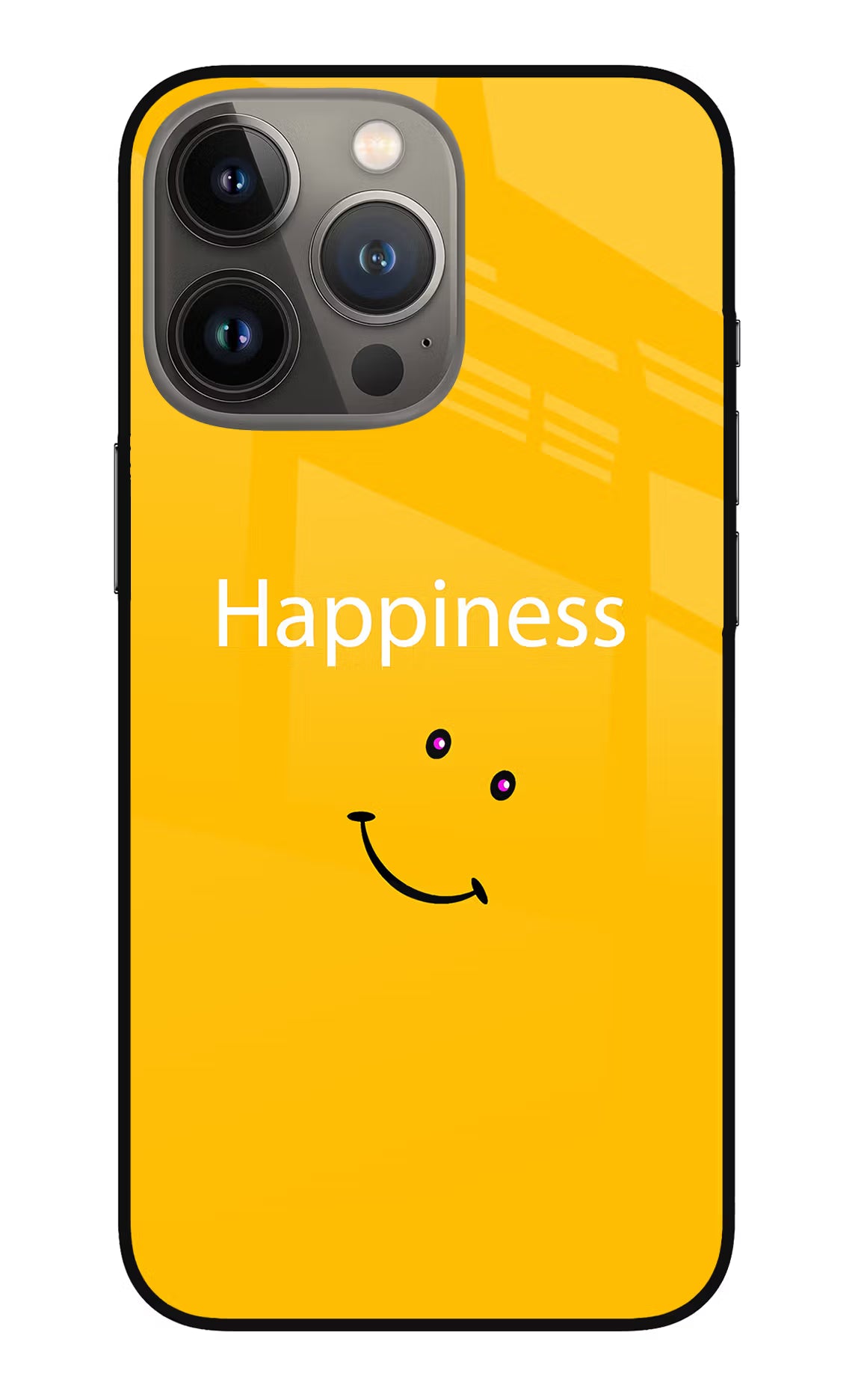 Happiness With Smiley iPhone 13 Pro Glass Case - Happiness With Smiley iPhone 13 Pro Glass Case Happiness With Smiley iPhone 13 Pro Glass Case