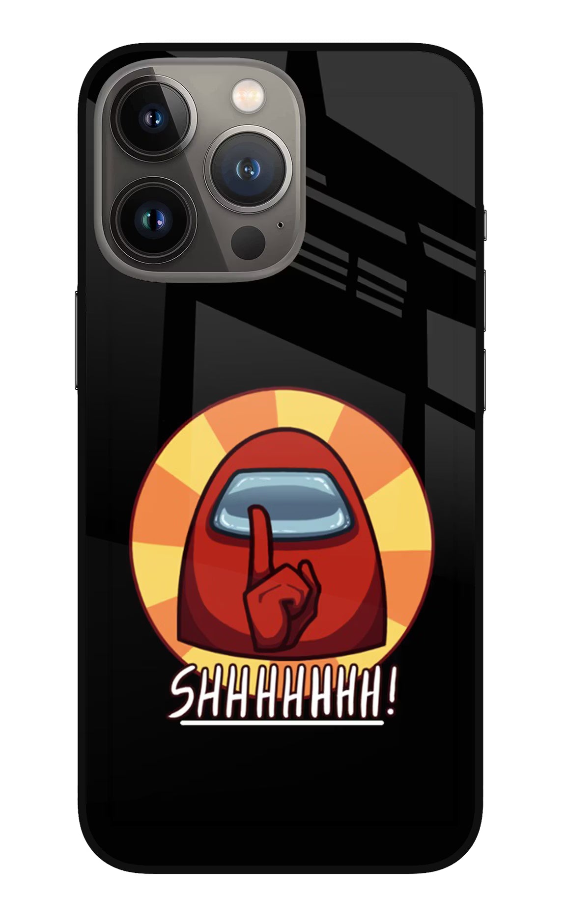 Among Us Shhh! iPhone 13 Pro Glass Case - Among Us Shhh! iPhone 13 Pro Glass Case Among Us Shhh! iPhone 13 Pro Glass Case