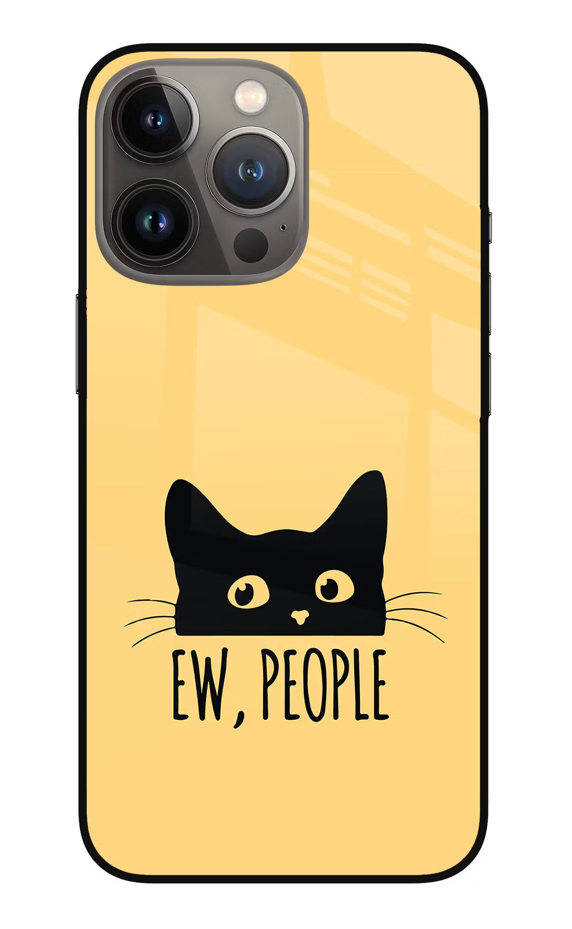 Ew People Catitude iPhone 13 Pro Glass Case - Ew People Catitude iPhone 13 Pro Glass Case Ew People Catitude iPhone 13 Pro Glass Case