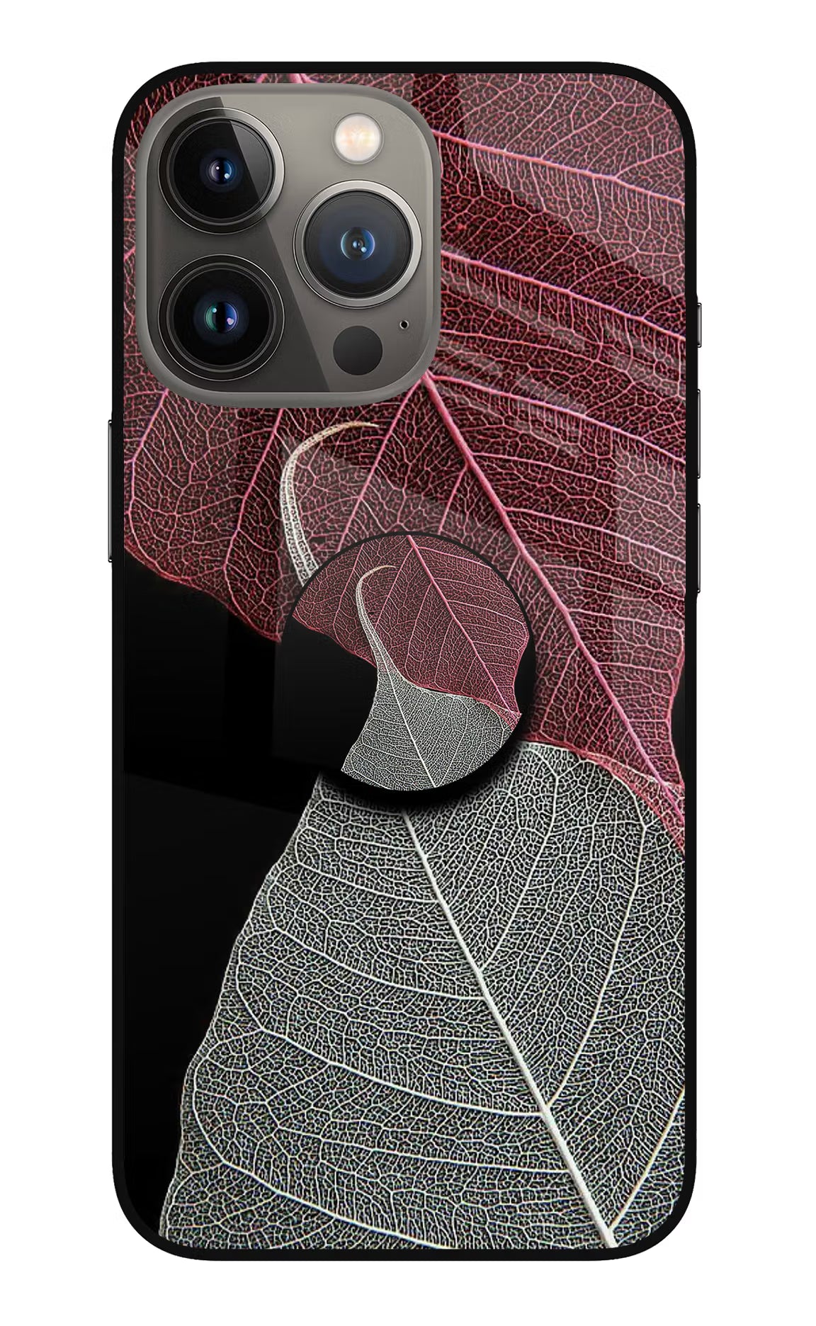Leaf Pattern iPhone 13 Pro Glass Case - Leaf Pattern iPhone 13 Pro Glass Case Leaf Pattern iPhone 13 Pro Glass Case