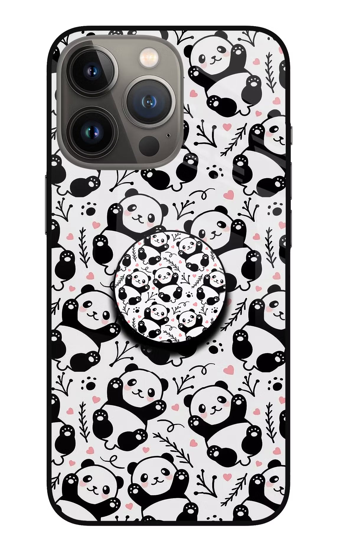 Cute Panda iPhone 13 Pro Glass Case - Cute Panda iPhone 13 Pro Glass Case Cute Panda iPhone 13 Pro Glass Case