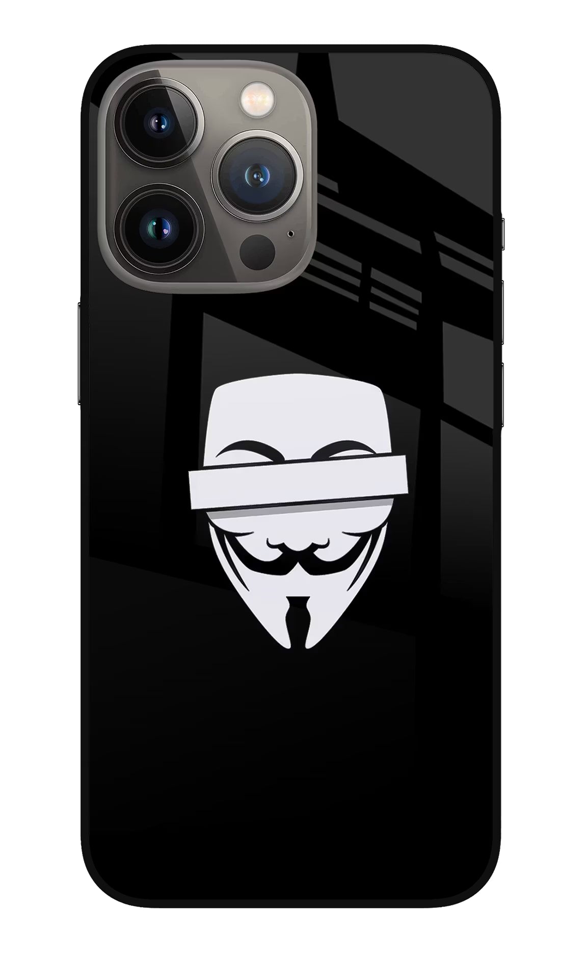 Anonymous Face iPhone 13 Pro Max Glass Case - Anonymous Face iPhone 13 Pro Max Glass Case Anonymous Face iPhone 13 Pro Max Glass Case