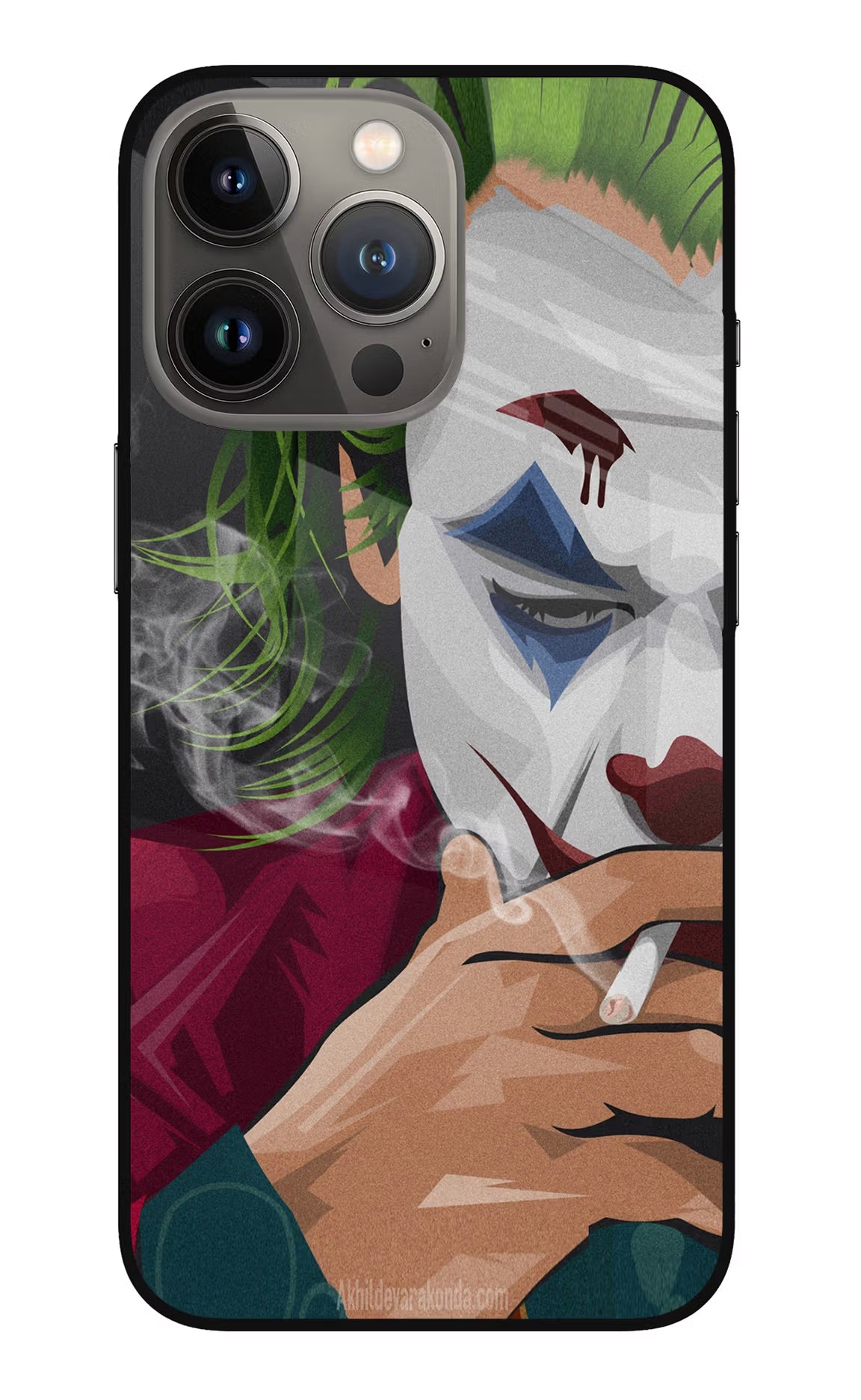 Joker Smoking iPhone 13 Pro Max Glass Case - Joker Smoking iPhone 13 Pro Max Glass Case Joker Smoking iPhone 13 Pro Max Glass Case
