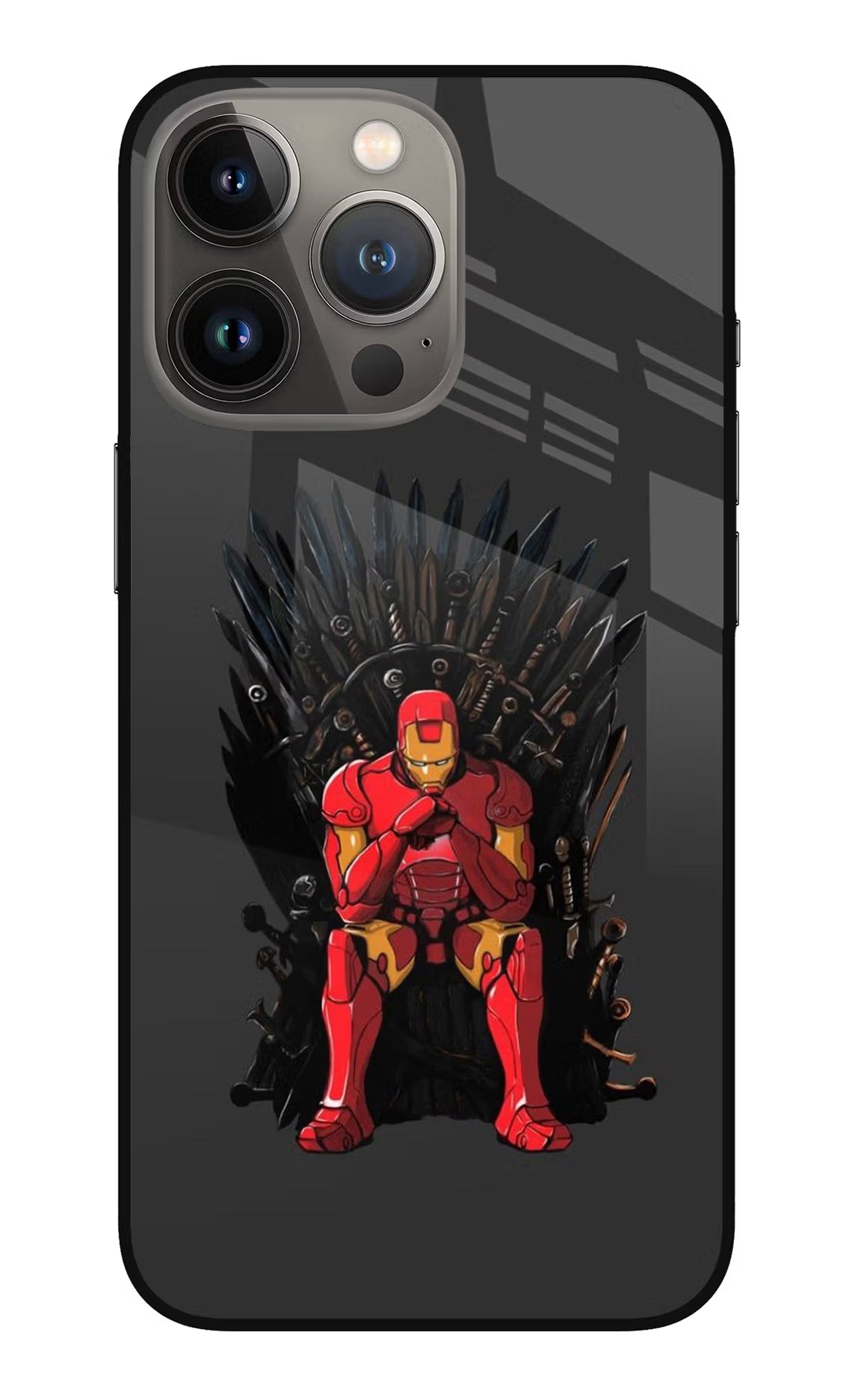 Ironman Throne iPhone 13 Pro Max Glass Case - Ironman Throne iPhone 13 Pro Max Glass Case Ironman Throne iPhone 13 Pro Max Glass Case