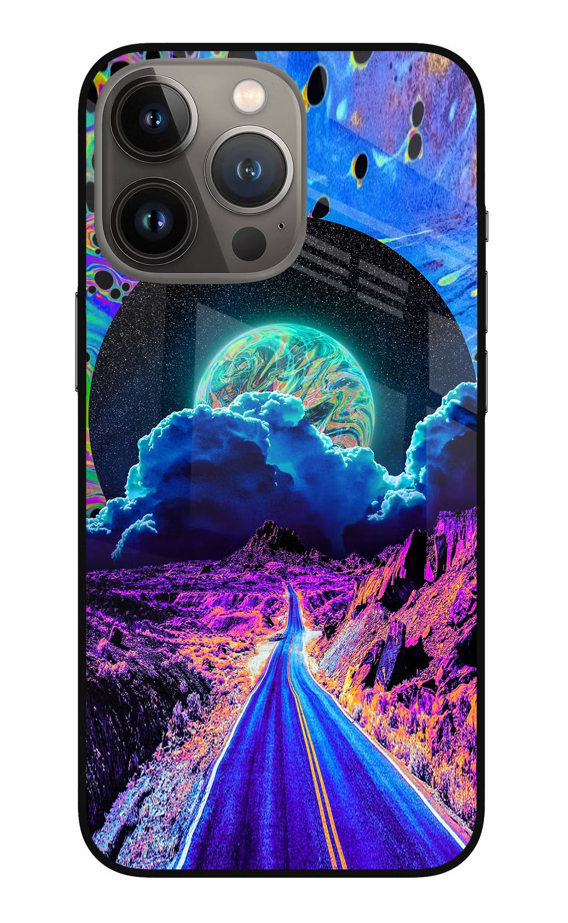 Psychedelic Painting iPhone 13 Pro Max Glass Case - Psychedelic Painting iPhone 13 Pro Max Glass Case Psychedelic Painting iPhone 13 Pro Max Glass Case