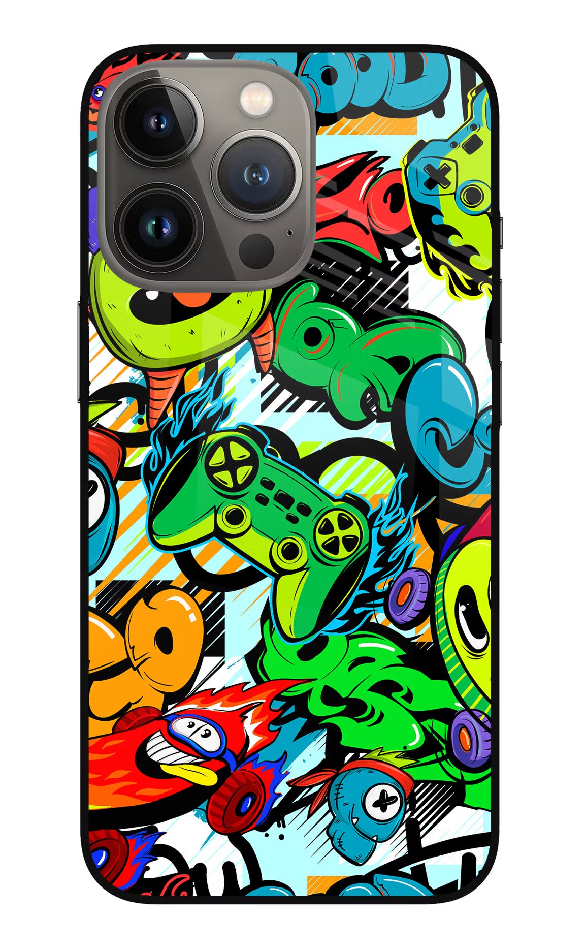 Game Doodle iPhone 13 Pro Max Glass Case - Game Doodle iPhone 13 Pro Max Glass Case Game Doodle iPhone 13 Pro Max Glass Case