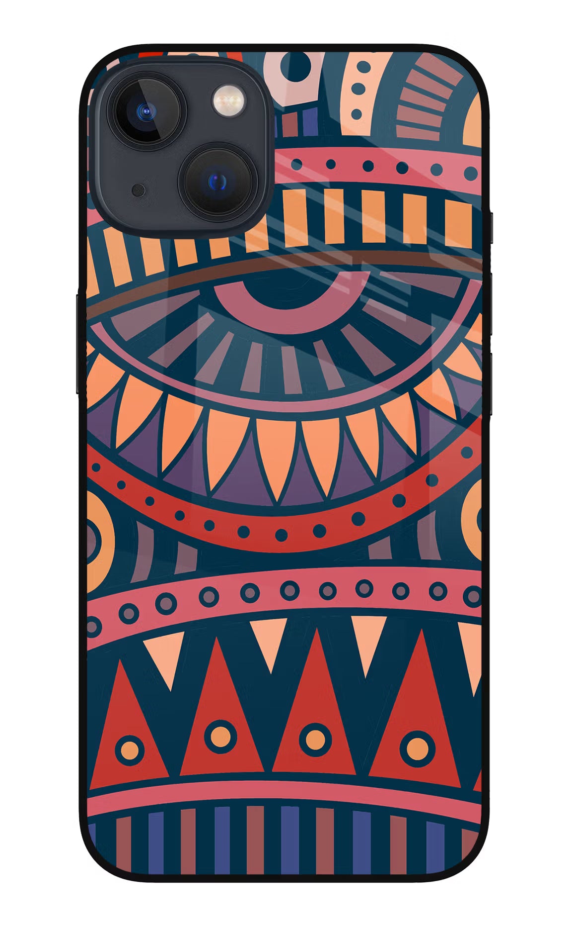 African Culture Design iPhone 13 Mini Glass Case - African Culture Design iPhone 13 Mini Glass Case African Culture Design iPhone 13 Mini Glass Case