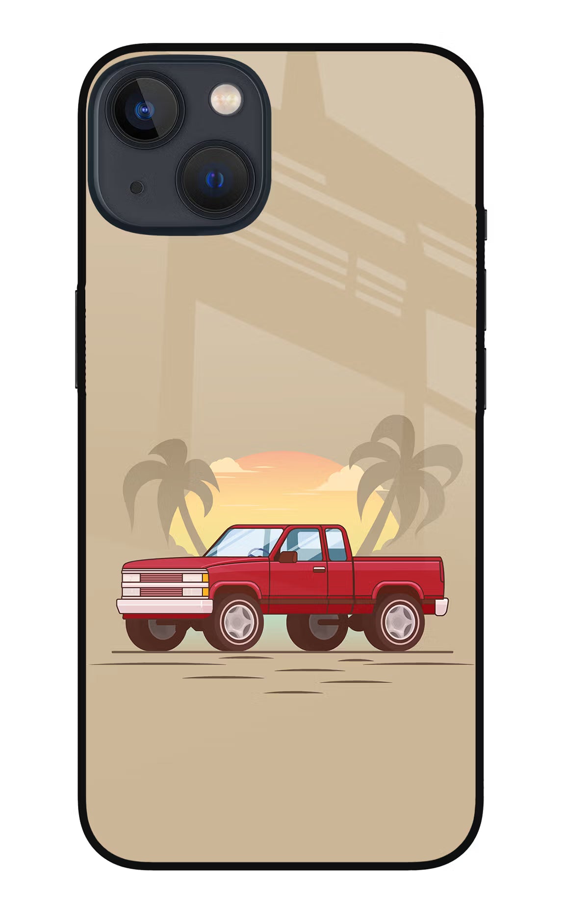 Desert Classic Drive iPhone 13 Mini Glass Case - Desert Classic Drive iPhone 13 Mini Glass Case Desert Classic Drive iPhone 13 Mini Glass Case