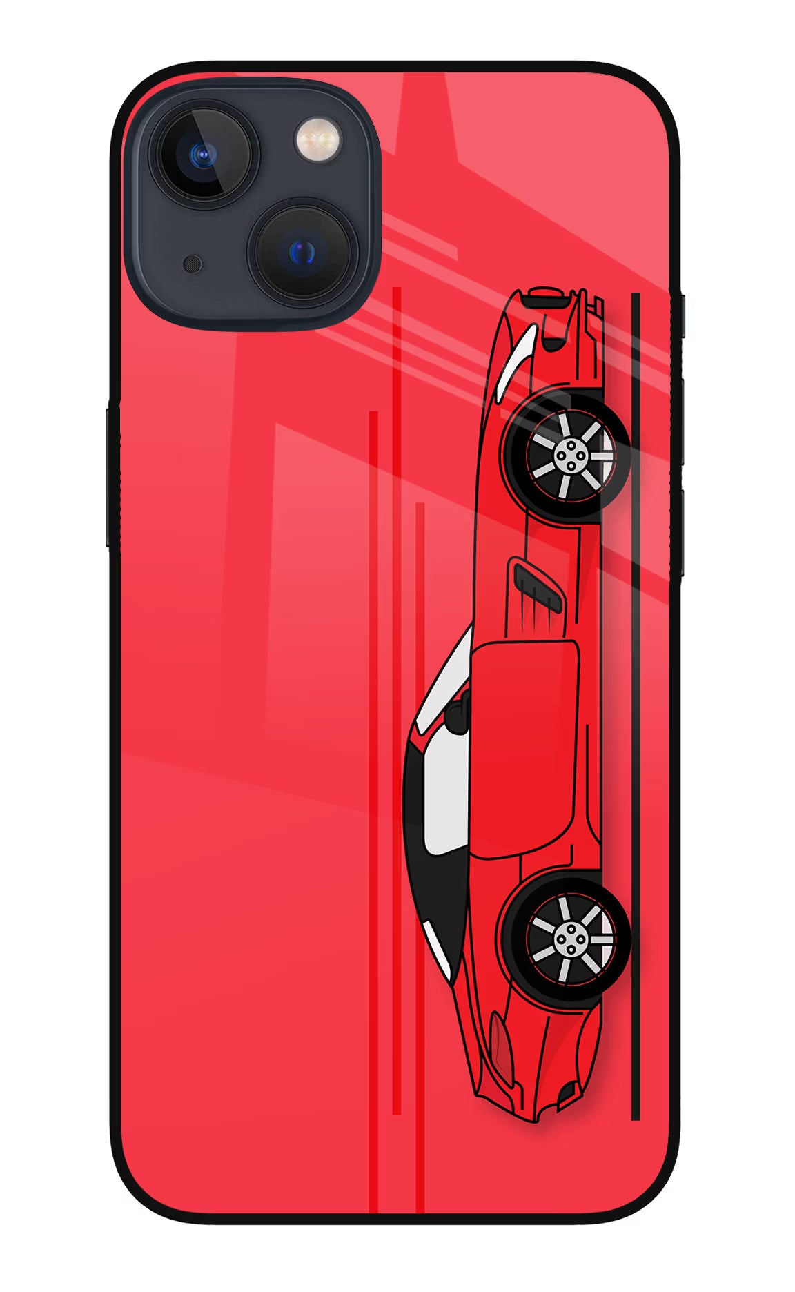 Red Velocity iPhone 13 Mini Glass Case - Red Velocity iPhone 13 Mini Glass Case Red Velocity iPhone 13 Mini Glass Case