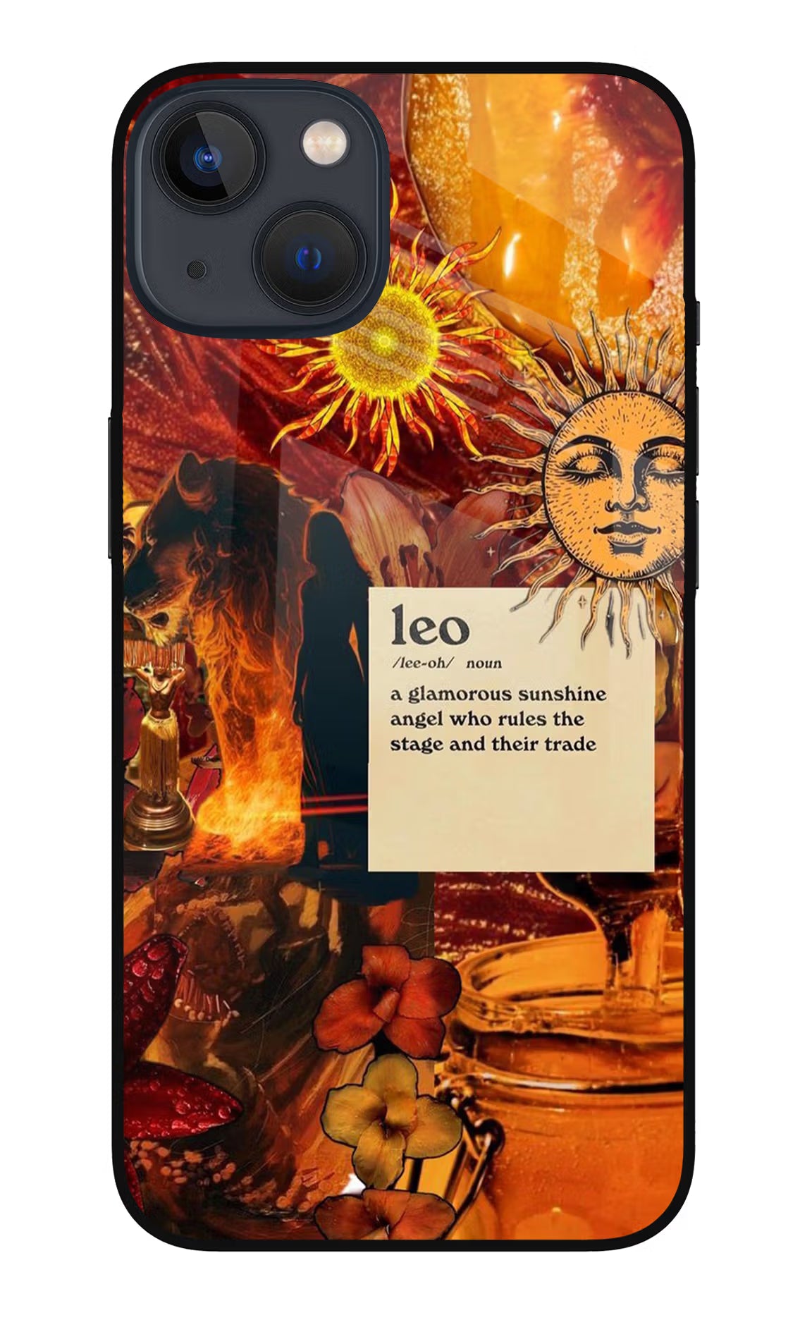 Leo Zodiac iPhone 13 Mini Glass Case - Leo Zodiac iPhone 13 Mini Glass Case Leo Zodiac iPhone 13 Mini Glass Case