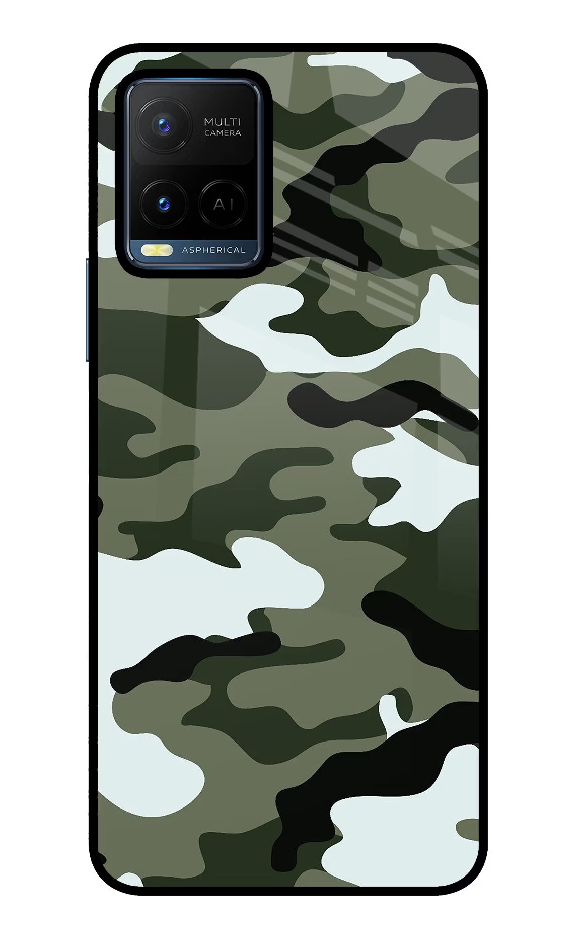 Camouflage Vivo Y21/Y21s/Y33s Glass Case - Camouflage Vivo Y21/Y21s/Y33s Glass Case Camouflage Vivo Y21/Y21s/Y33s Glass Case
