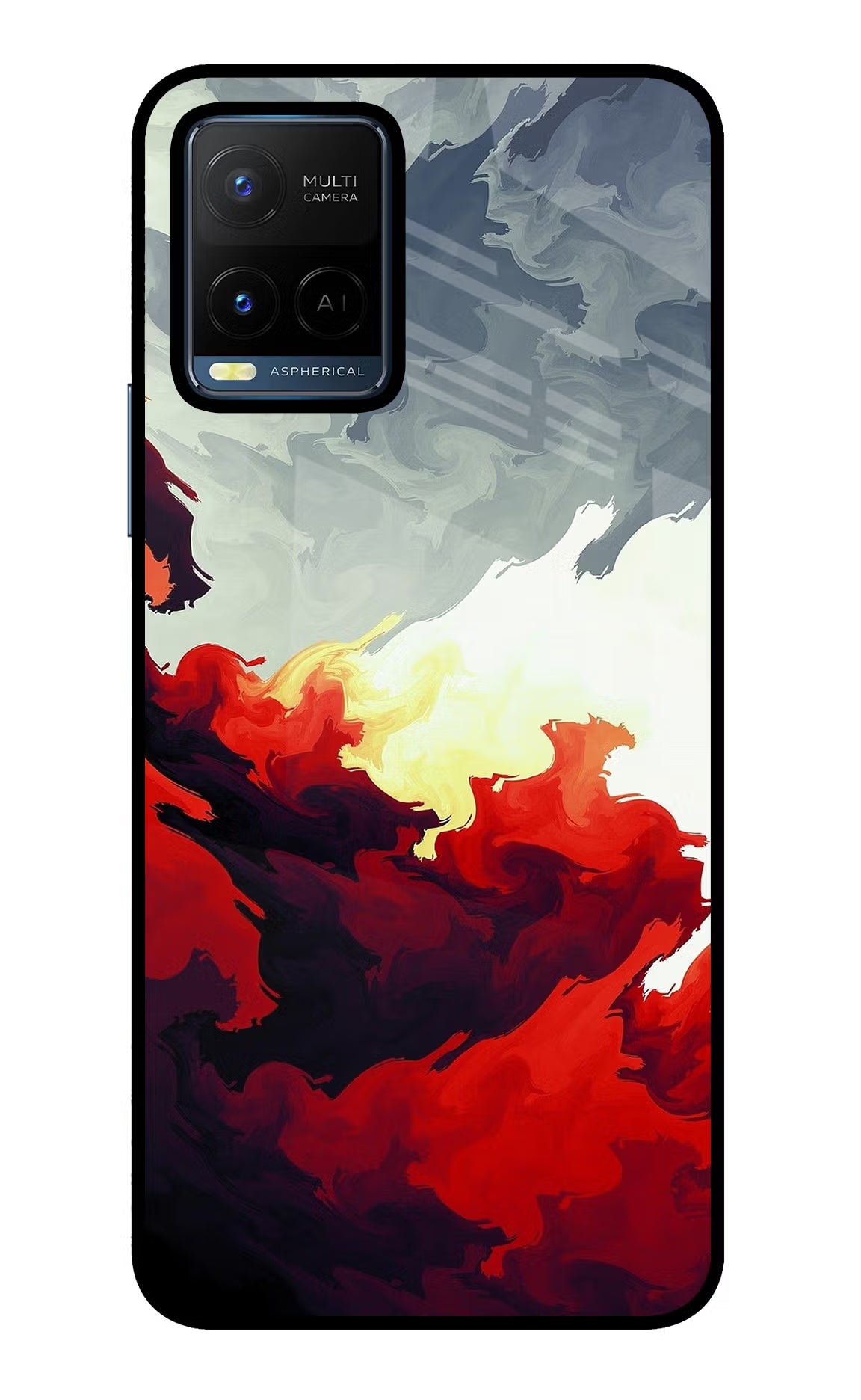 Fire Cloud Vivo Y21/Y21s/Y33s Glass Case - Fire Cloud Vivo Y21/Y21s/Y33s Glass Case Fire Cloud Vivo Y21/Y21s/Y33s Glass Case