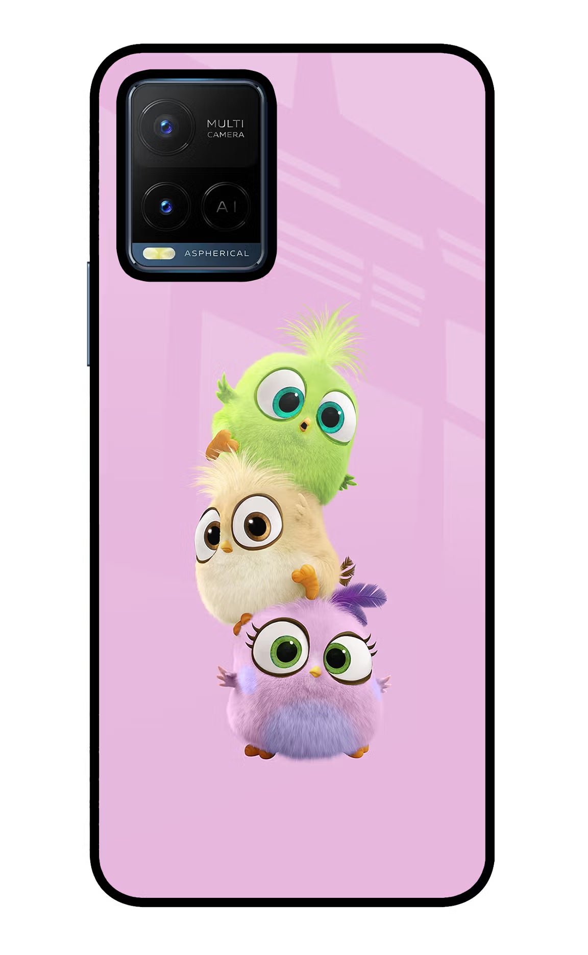 Cute Little Birds Vivo Y21/Y21s/Y33s Glass Case - Cute Little Birds Vivo Y21/Y21s/Y33s Glass Case Cute Little Birds Vivo Y21/Y21s/Y33s Glass Case