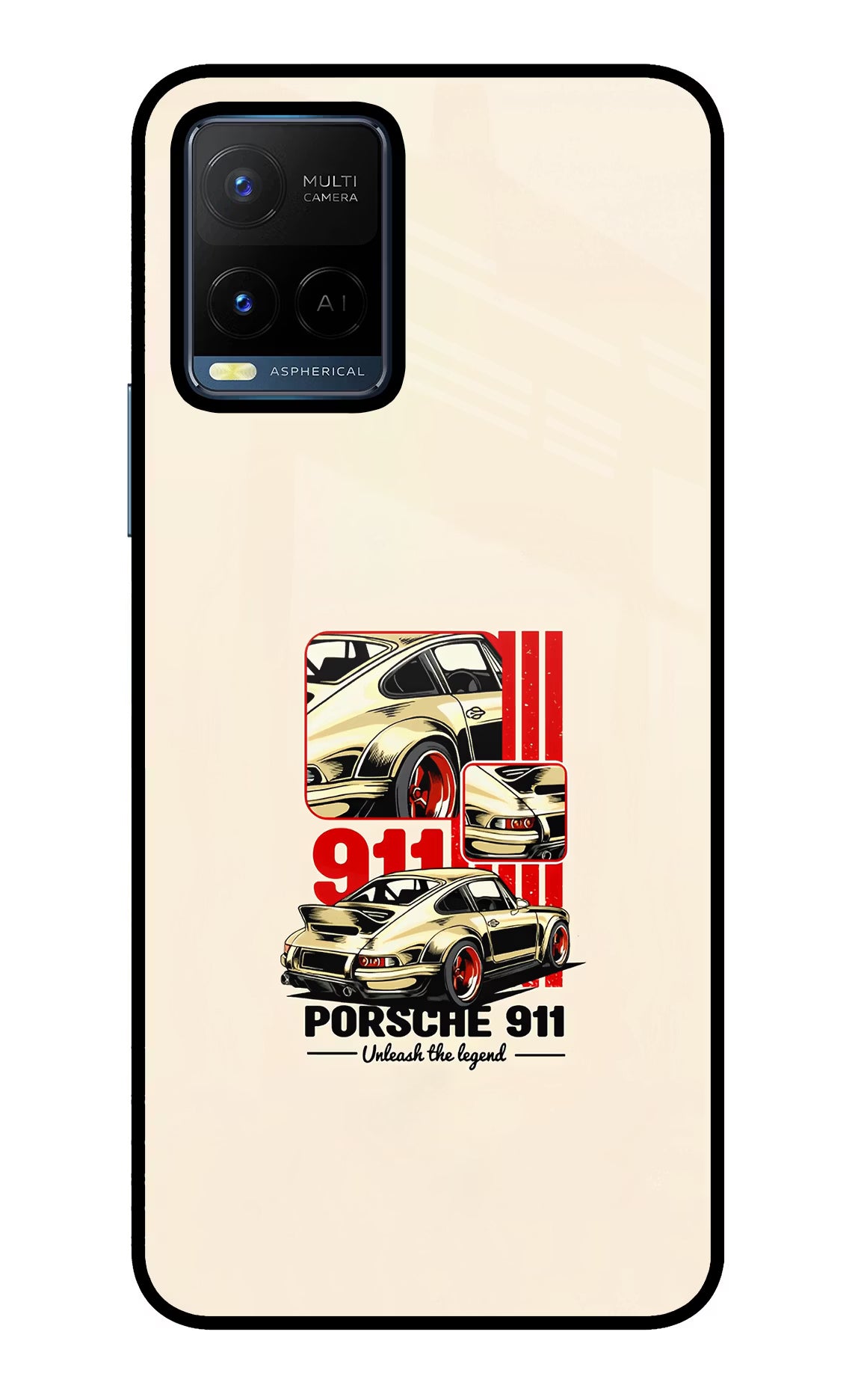 Classic Porsche 911 Vivo Y21/Y21s/Y33s Glass Case - Classic Porsche 911 Vivo Y21/Y21s/Y33s Glass Case Classic Porsche 911 Vivo Y21/Y21s/Y33s Glass Case