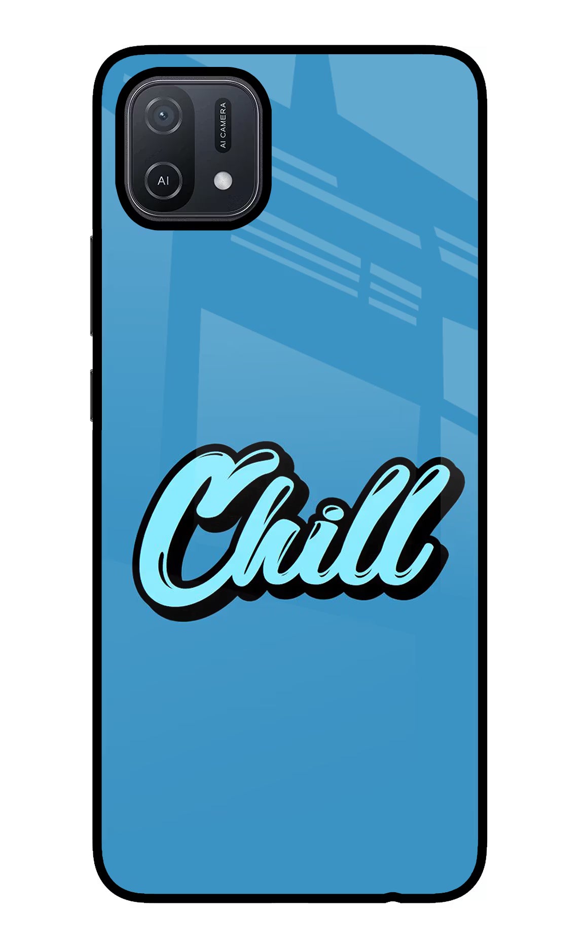 Chill Oppo A16 Back Cover - Chill Oppo A16 Glass Case Back Cover by Casekaro Chill Oppo A16 Glass Case Back Cover by Casekaro