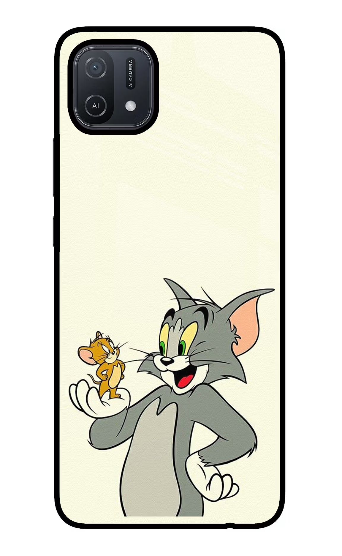 Tom & Jerry Oppo A16 Back Cover - Tom & Jerry Oppo A16 Glass Case Back Cover by Casekaro Tom & Jerry Oppo A16 Glass Case Back Cover by Casekaro