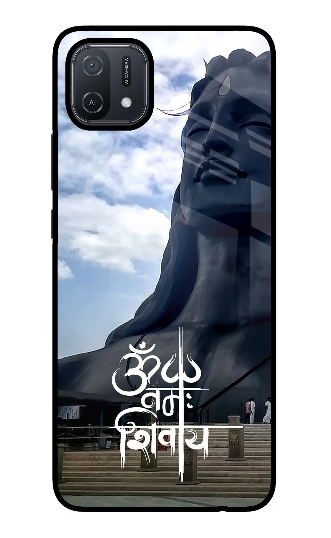 Om Namah Shivay Oppo A16 Back Cover - Om Namah Shivay Oppo A16 Glass Case Back Cover by Casekaro Om Namah Shivay Oppo A16 Glass Case Back Cover by Casekaro