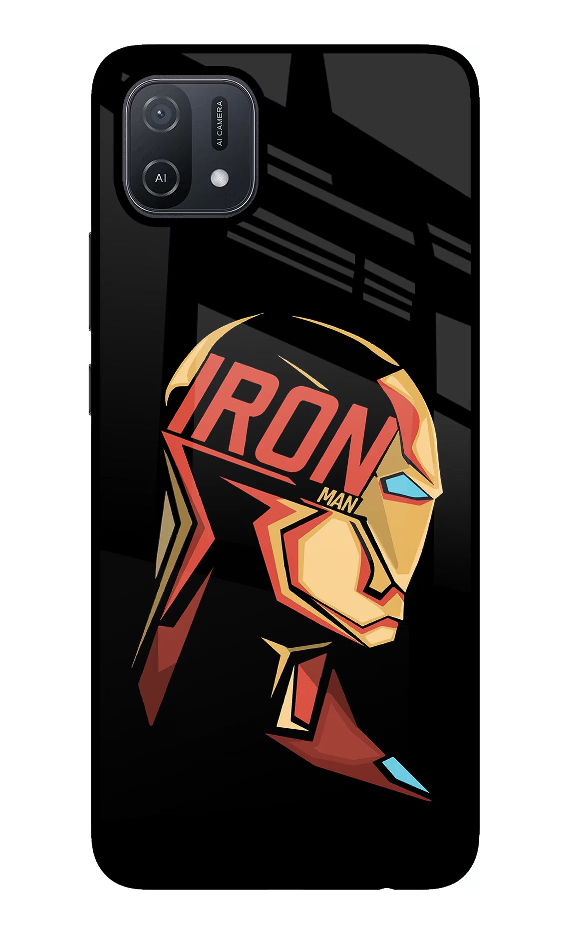 IronMan Oppo A16 Back Cover - IronMan Oppo A16 Glass Case Back Cover by Casekaro IronMan Oppo A16 Glass Case Back Cover by Casekaro