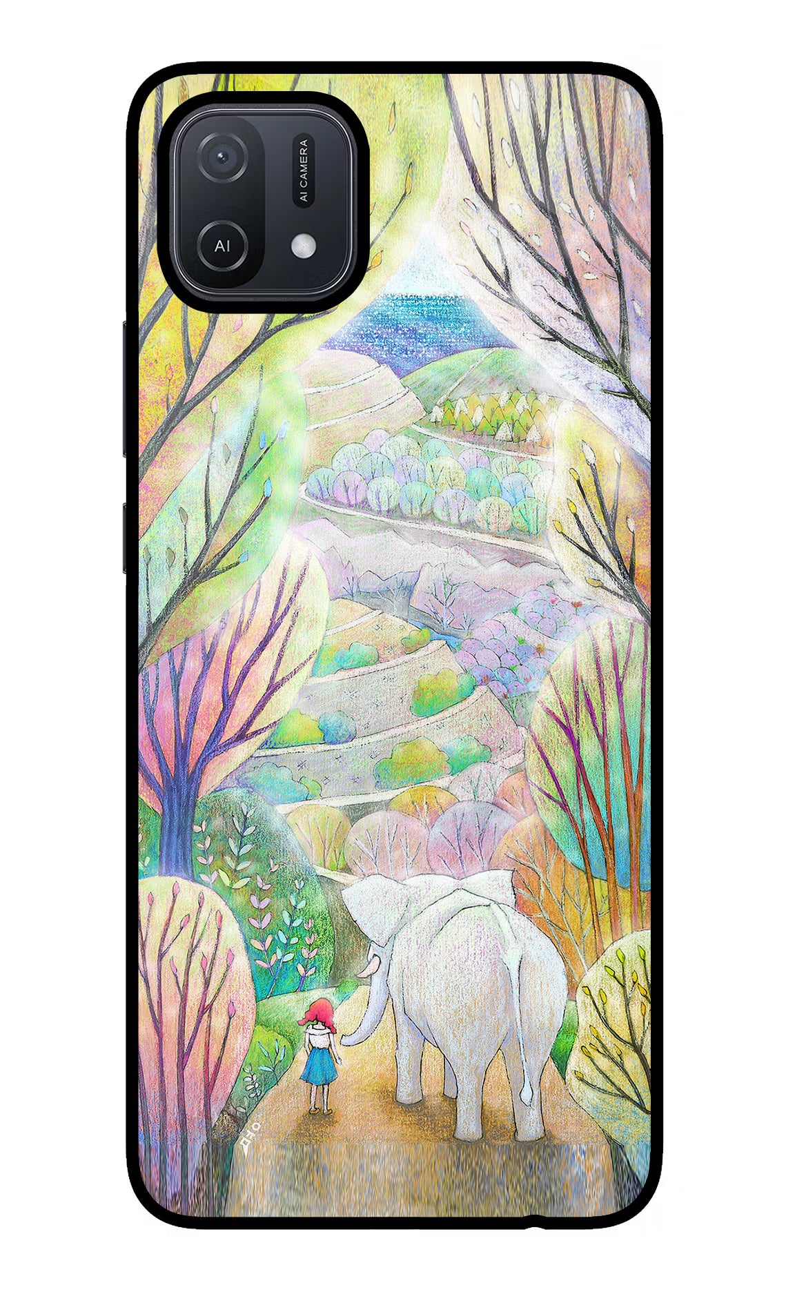 Nature Painting Oppo A16 Back Cover - Nature Painting Oppo A16 Glass Case Back Cover by Casekaro Nature Painting Oppo A16 Glass Case Back Cover by Casekaro