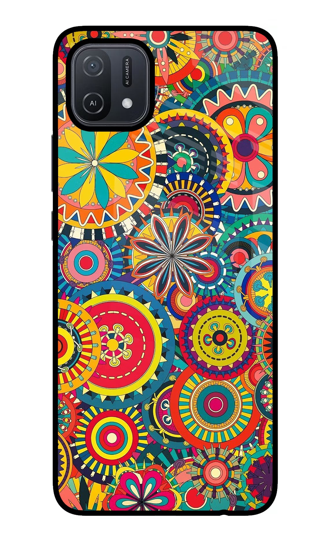Gol Gol Art Oppo A16 Back Cover - Gol Gol Art Oppo A16 Glass Case Back Cover by Casekaro Gol Gol Art Oppo A16 Glass Case Back Cover by Casekaro