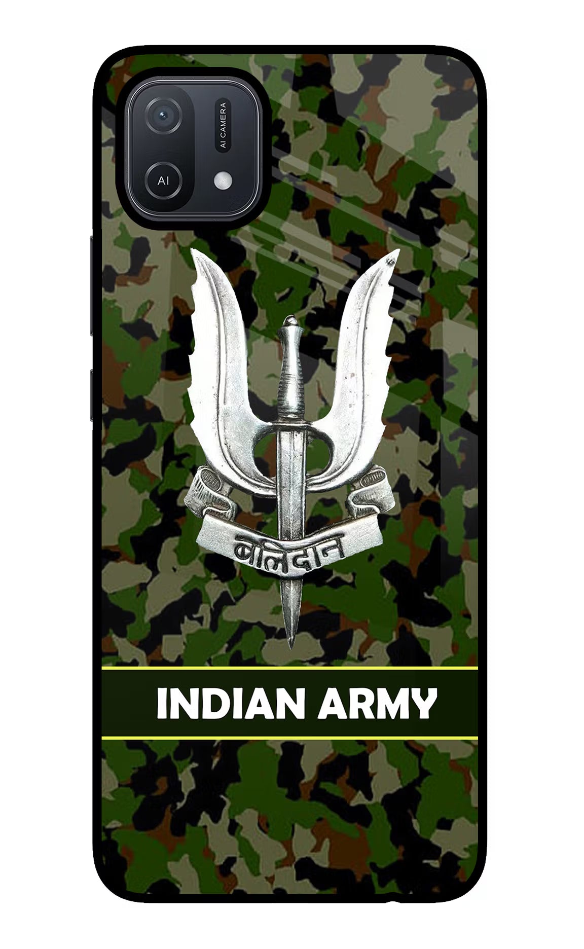 Balidan Indian Logo Oppo A16 Back Cover - Balidan Indian Logo Oppo A16 Glass Case Back Cover by Casekaro Balidan Indian Logo Oppo A16 Glass Case Back Cover by Casekaro