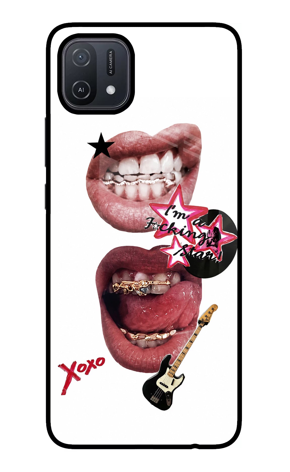 Rockstar Oppo A16 Glass Case - Rockstar Oppo A16 Glass Case Rockstar Oppo A16 Glass Case