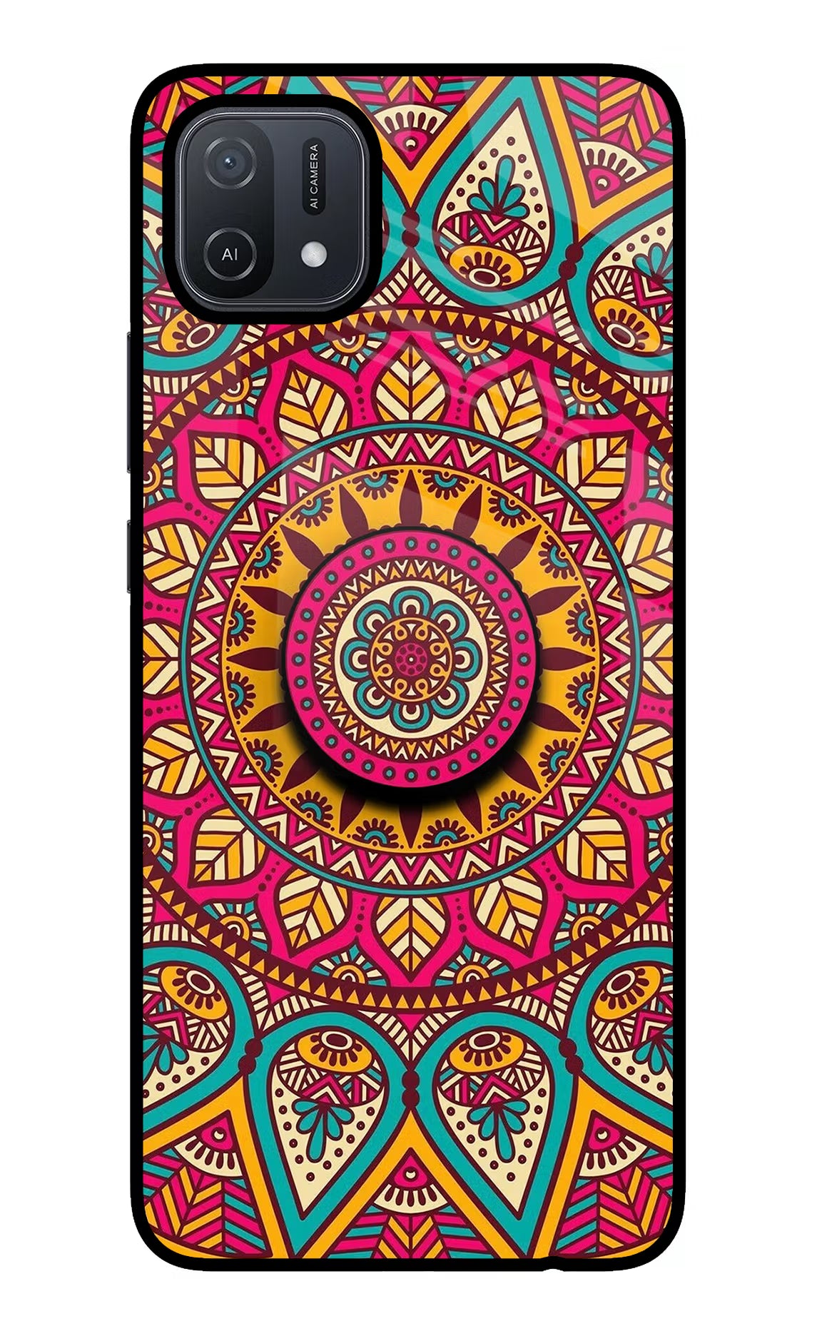 Mandala Oppo A16 Pop Case - Mandala Oppo A16 Pop Case by Casekaro Mandala Oppo A16 Pop Case by Casekaro
