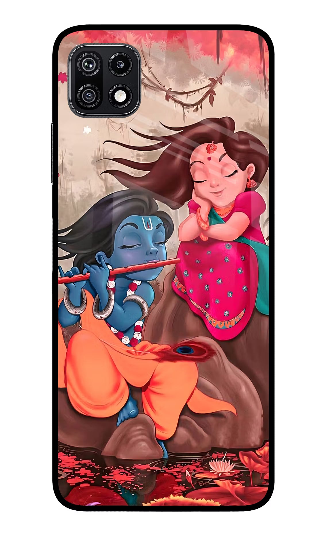 Radhe Krishna Samsung F42 5G Glass Case - Radhe Krishna Samsung F42 5G Glass Case Radhe Krishna Samsung F42 5G Glass Case