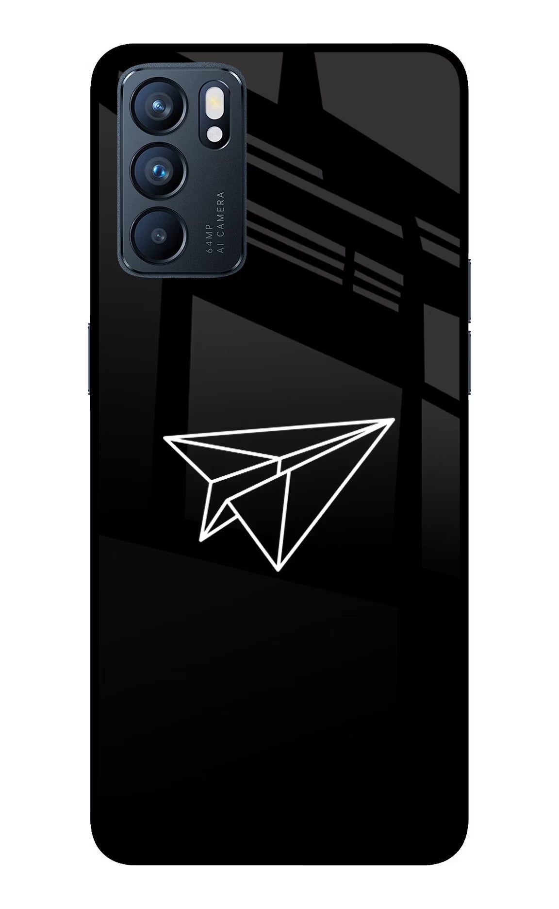 Paper Plane White Oppo Reno6 5G Glass Case - Paper Plane White Oppo Reno6 5G Glass Case Paper Plane White Oppo Reno6 5G Glass Case