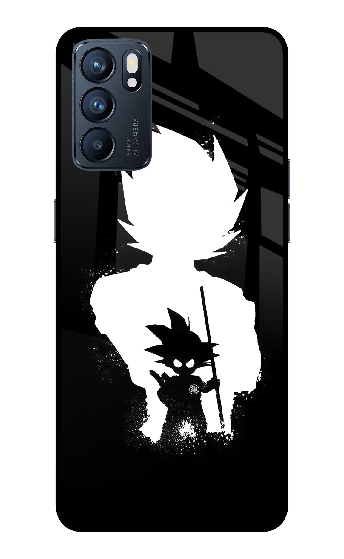 Goku Shadow Oppo Reno6 5G Back Cover - Goku Shadow Oppo Reno6 5G Glass Case Back Cover by Casekaro Goku Shadow Oppo Reno6 5G Glass Case Back Cover by Casekaro
